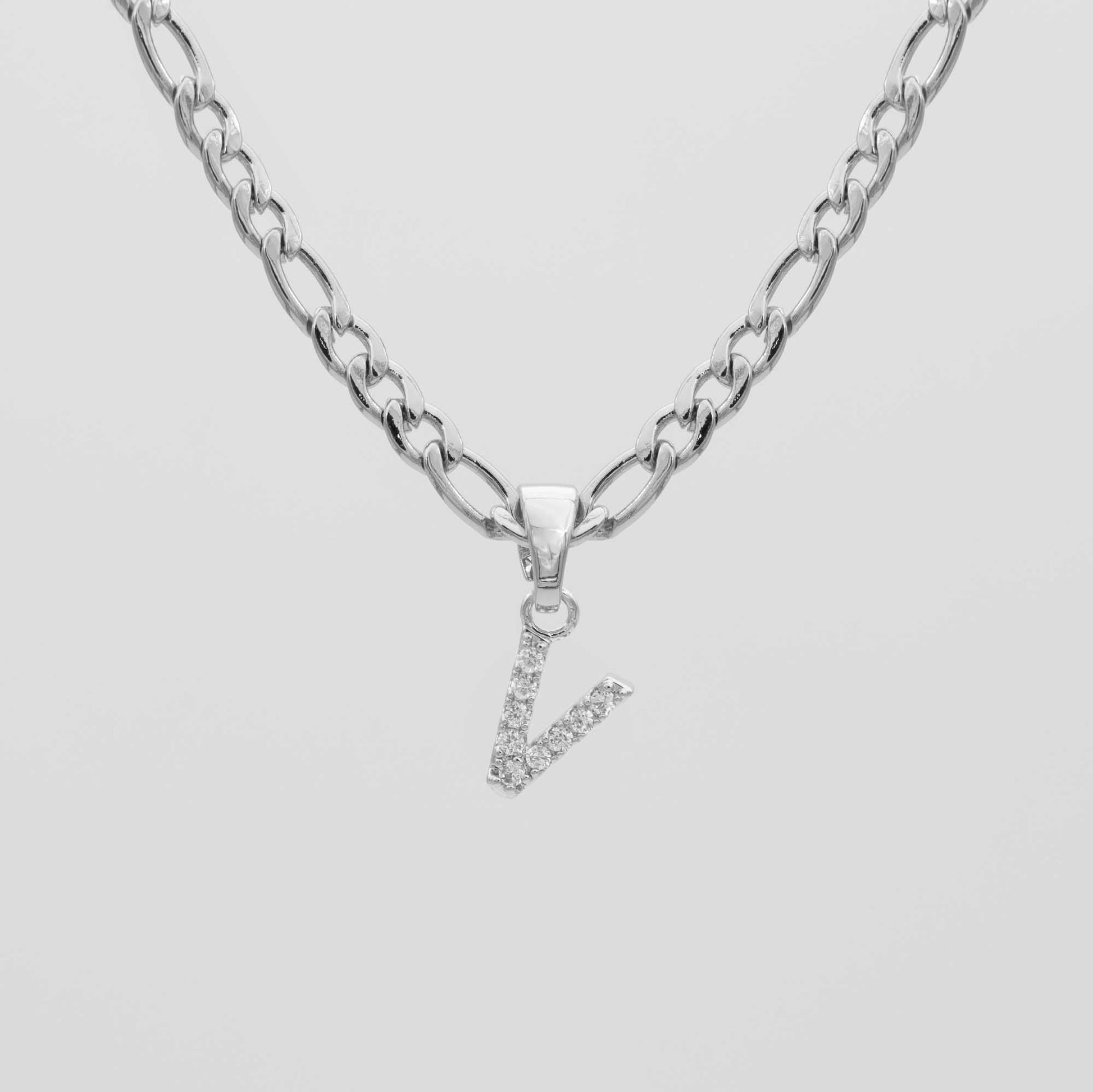 Pave Initial Necklace | Figaro - Image 39 - ISMI JEWELS
