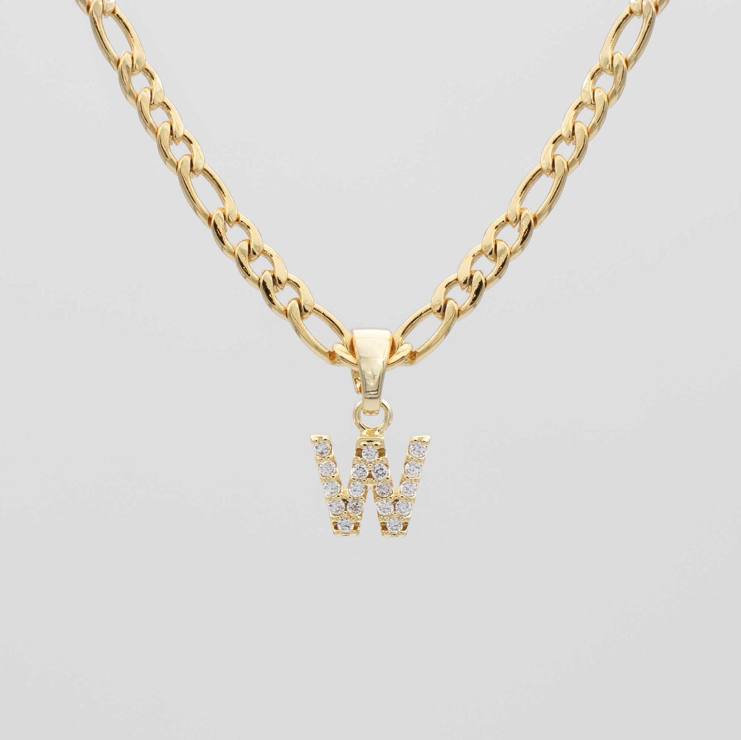 Pave Initial Necklace | Figaro - Image 20 - ISMI JEWELS