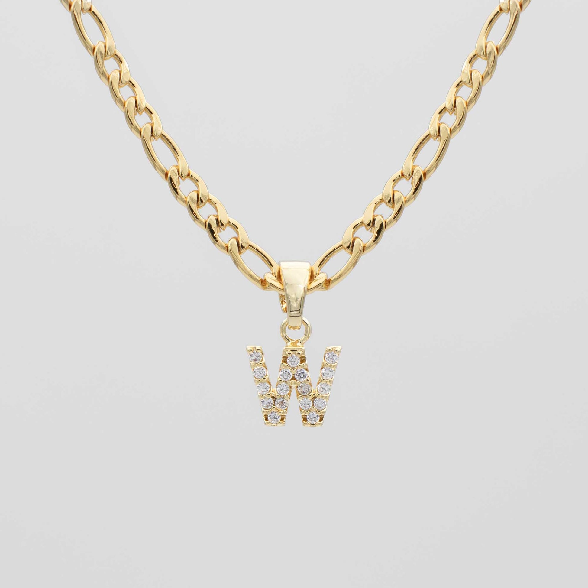 Pave Initial Necklace | Figaro - Image 20 - ISMI JEWELS