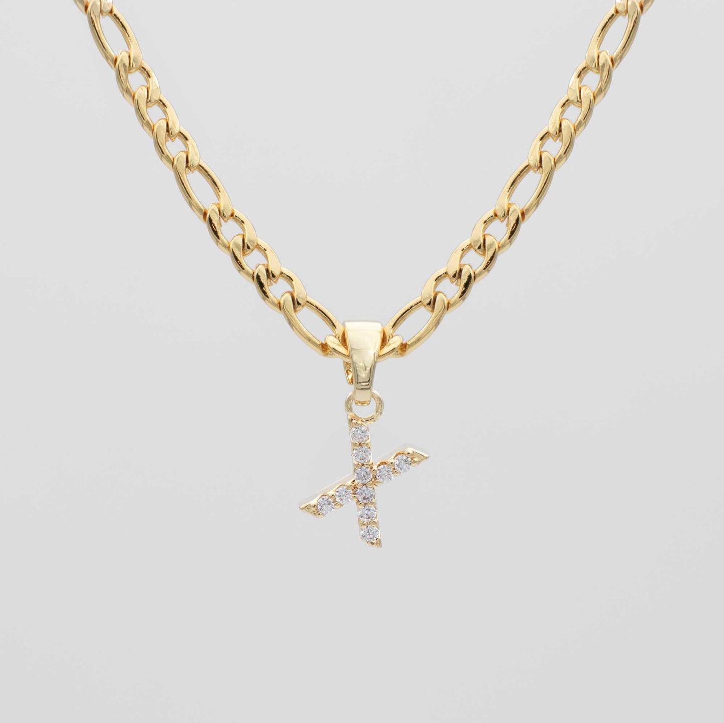 Pave Initial Necklace | Figaro - Image 21 - ISMI JEWELS