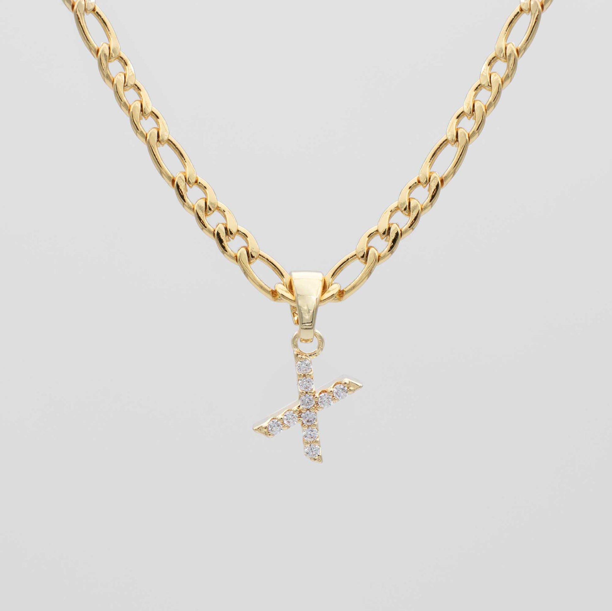 Pave Initial Necklace | Figaro - Image 21 - ISMI JEWELS