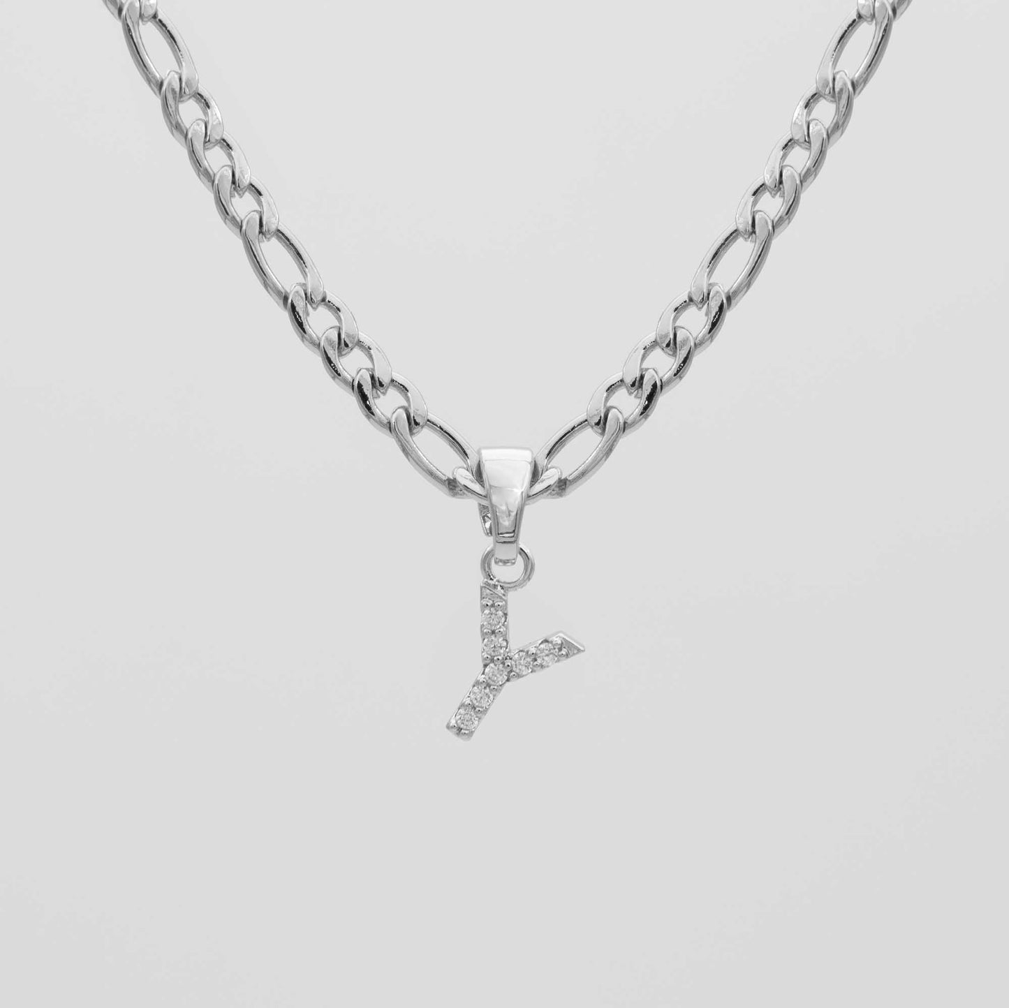 Pave Initial Necklace | Figaro - Image 42 - ISMI JEWELS