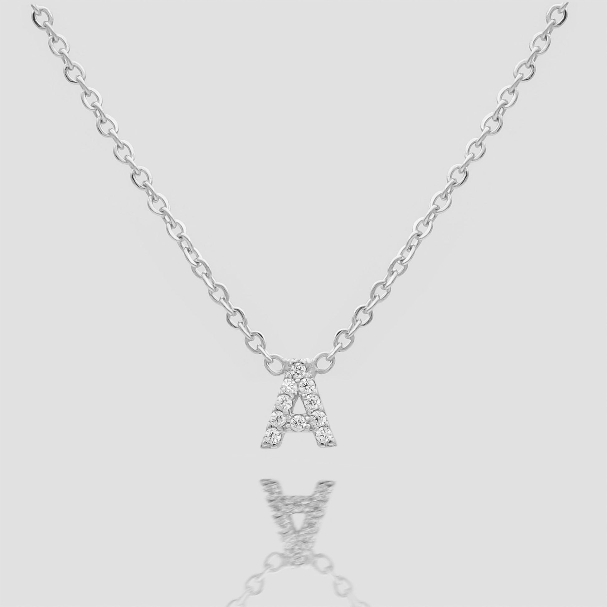 Maia Pave Initial Necklace - Image 2 - ISMI JEWELS