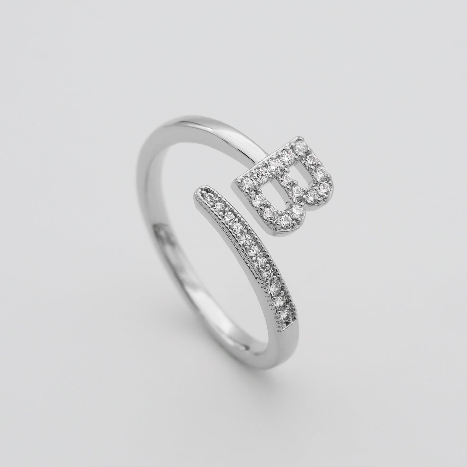Pave Initial Ring - Image 33 - ISMI JEWELS