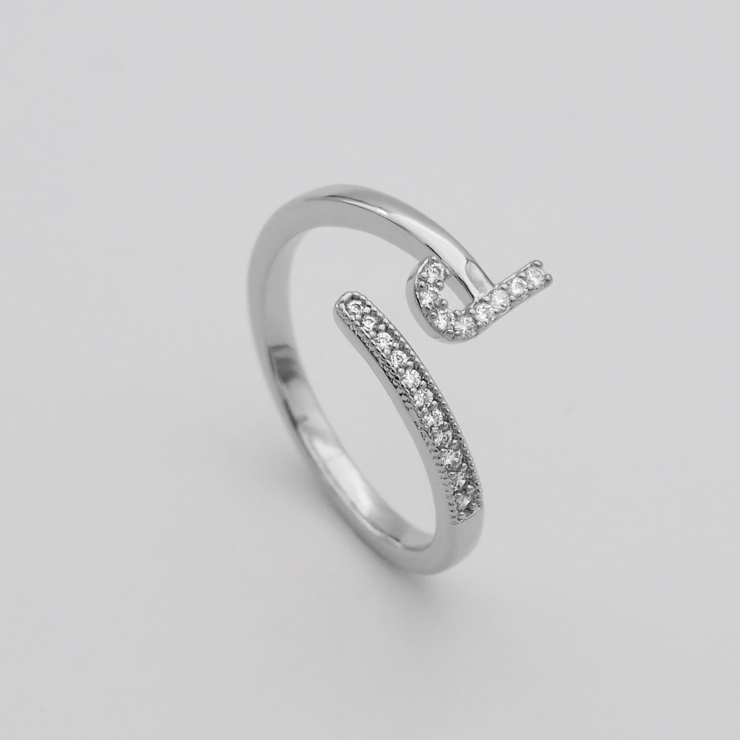 Pave Initial Ring - Image 41 - ISMI JEWELS