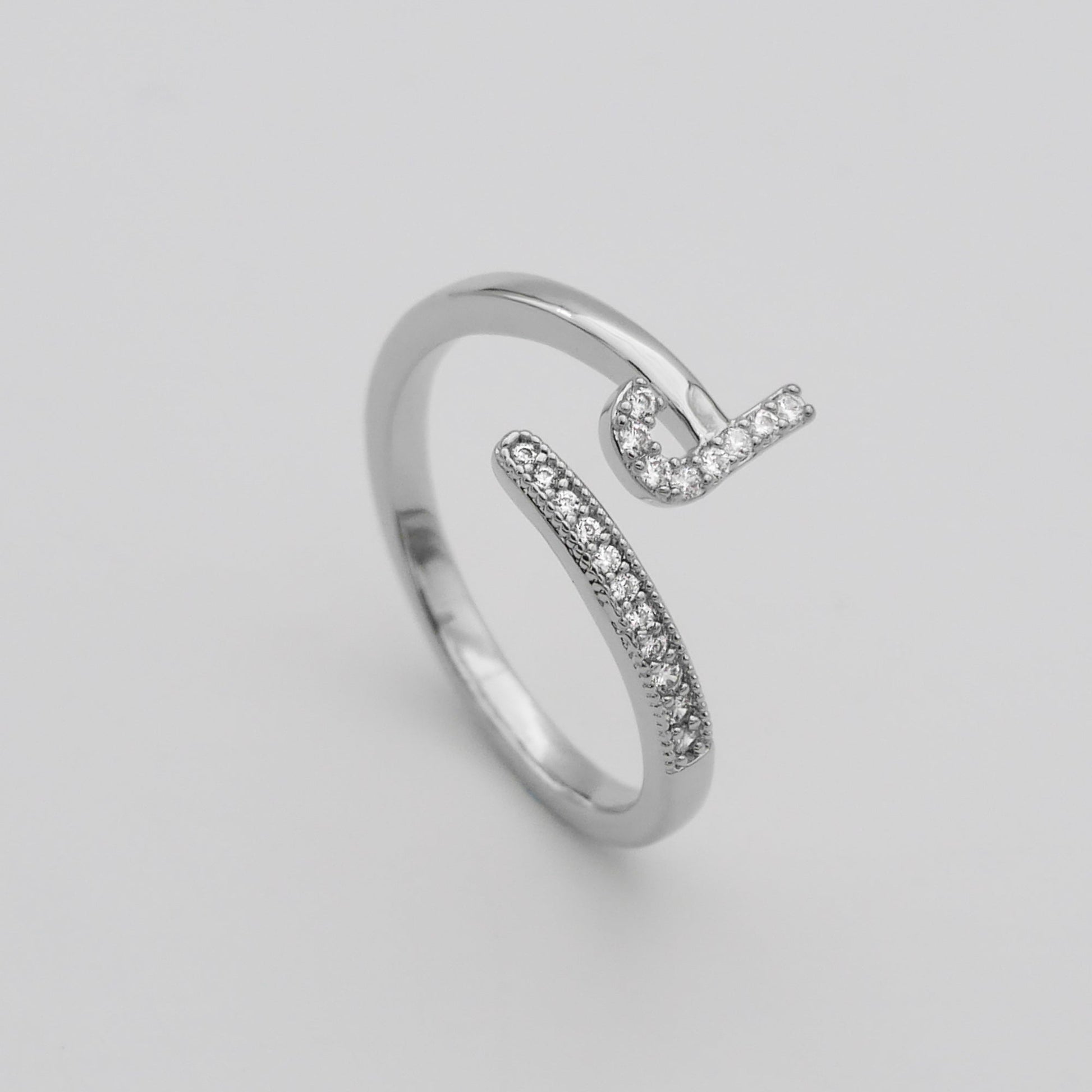 Pave Initial Ring - Image 41 - ISMI JEWELS