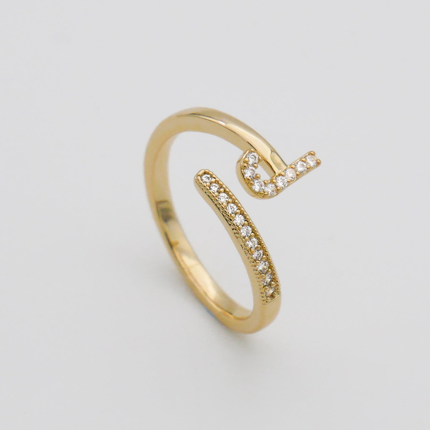 Pave Initial Ring - Image 16 - ISMI JEWELS
