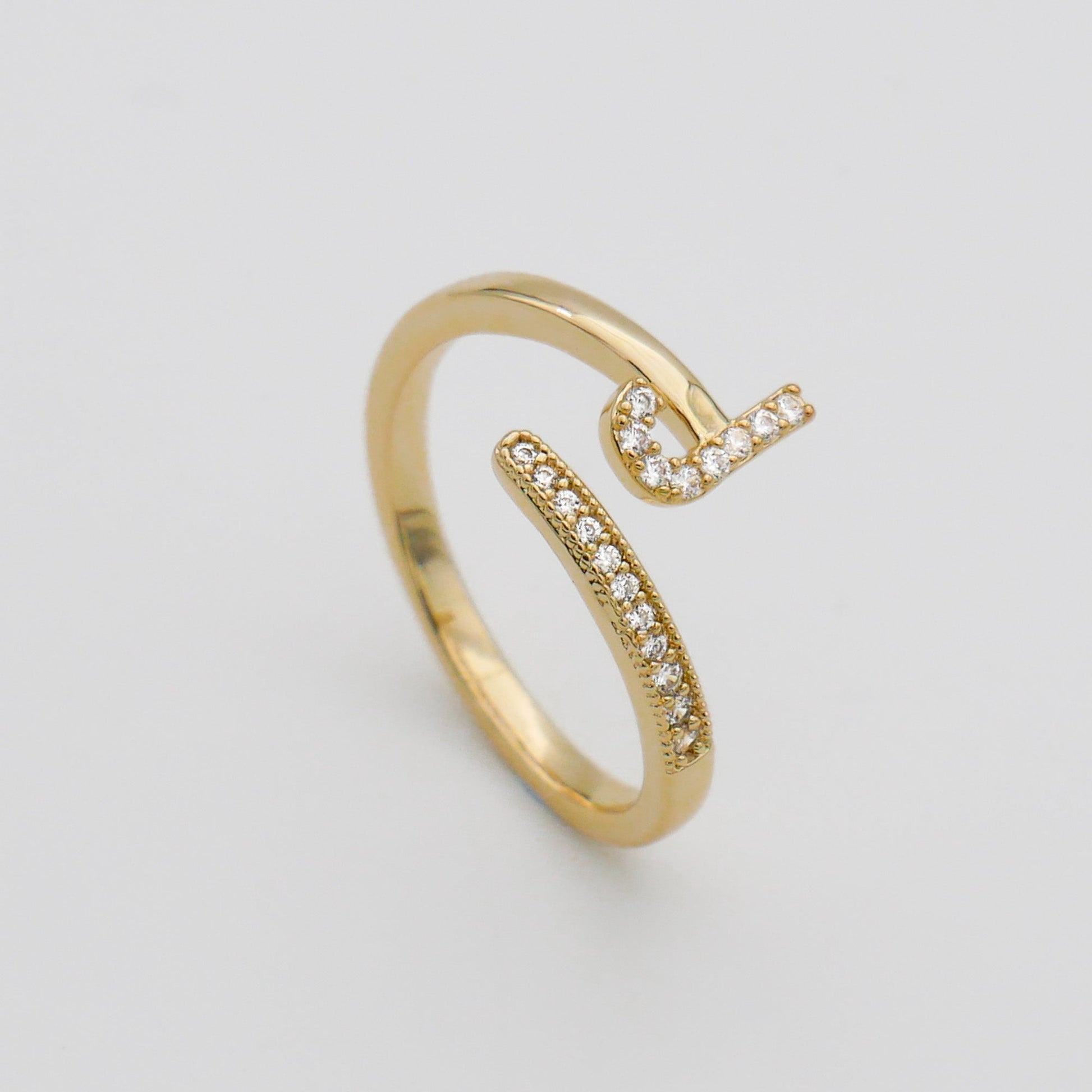 Pave Initial Ring - Image 16 - ISMI JEWELS