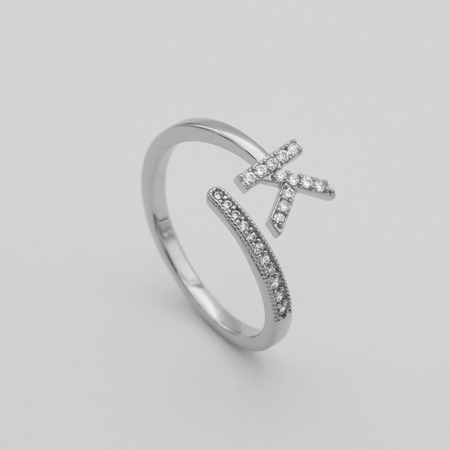 Pave Initial Ring - Image 42 - ISMI JEWELS