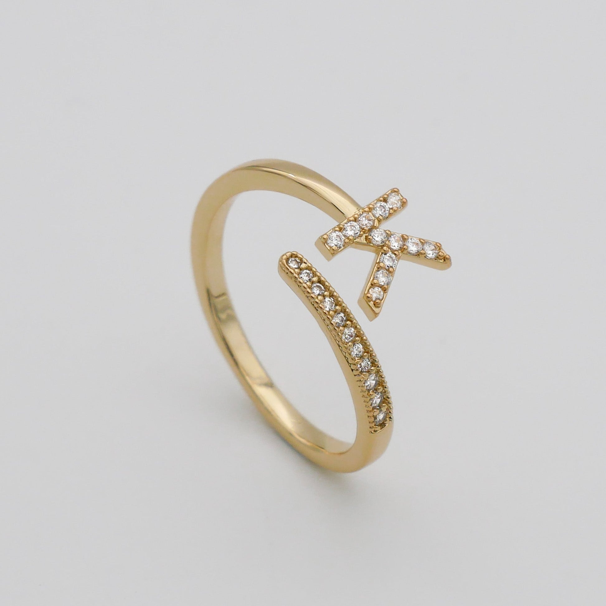 Pave Initial Ring - Image 17 - ISMI JEWELS