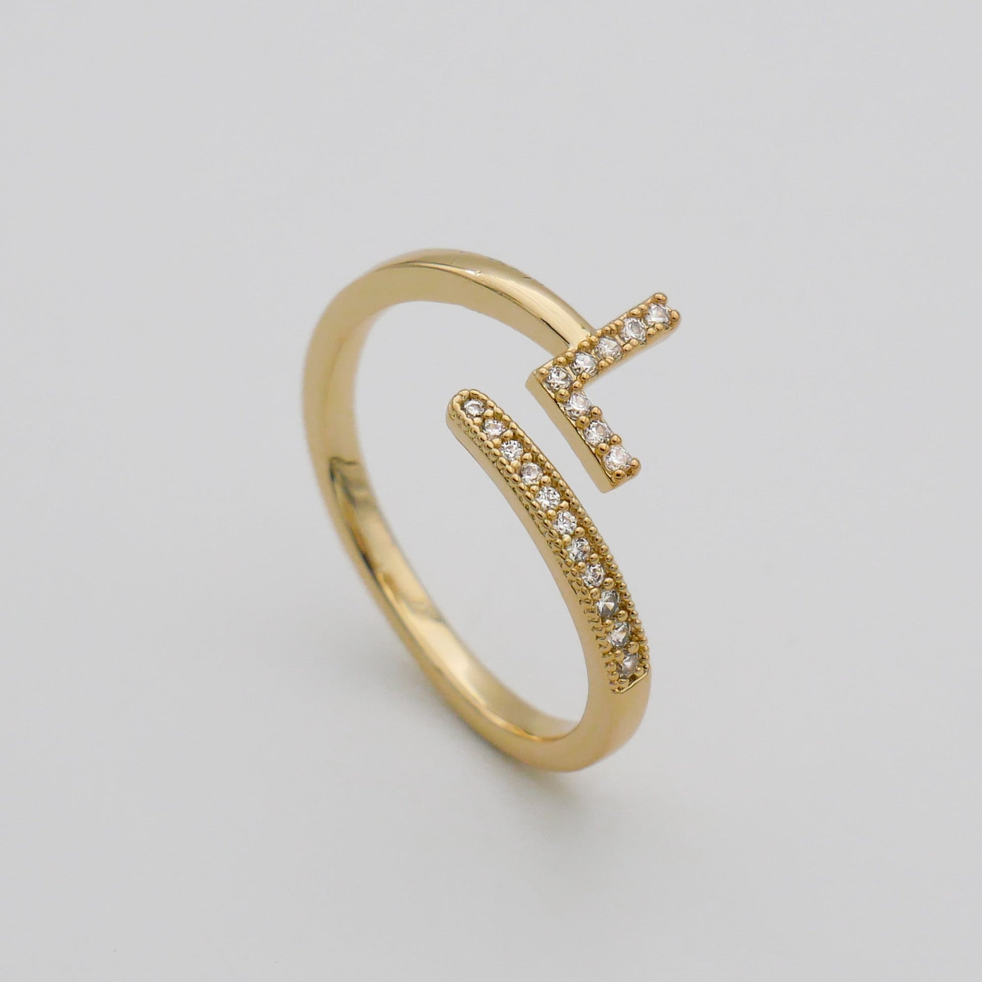 Pave Initial Ring - Image 18 - ISMI JEWELS