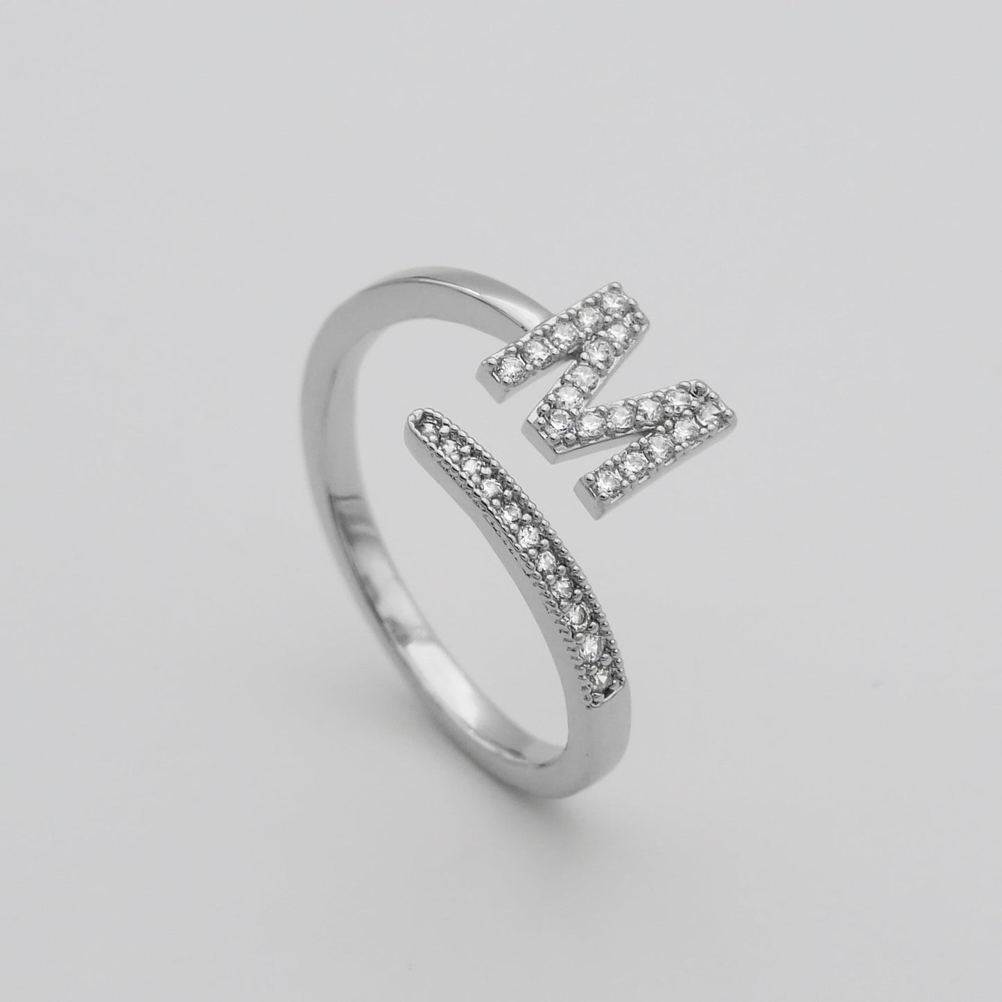 Pave Initial Ring - Image 44 - ISMI JEWELS