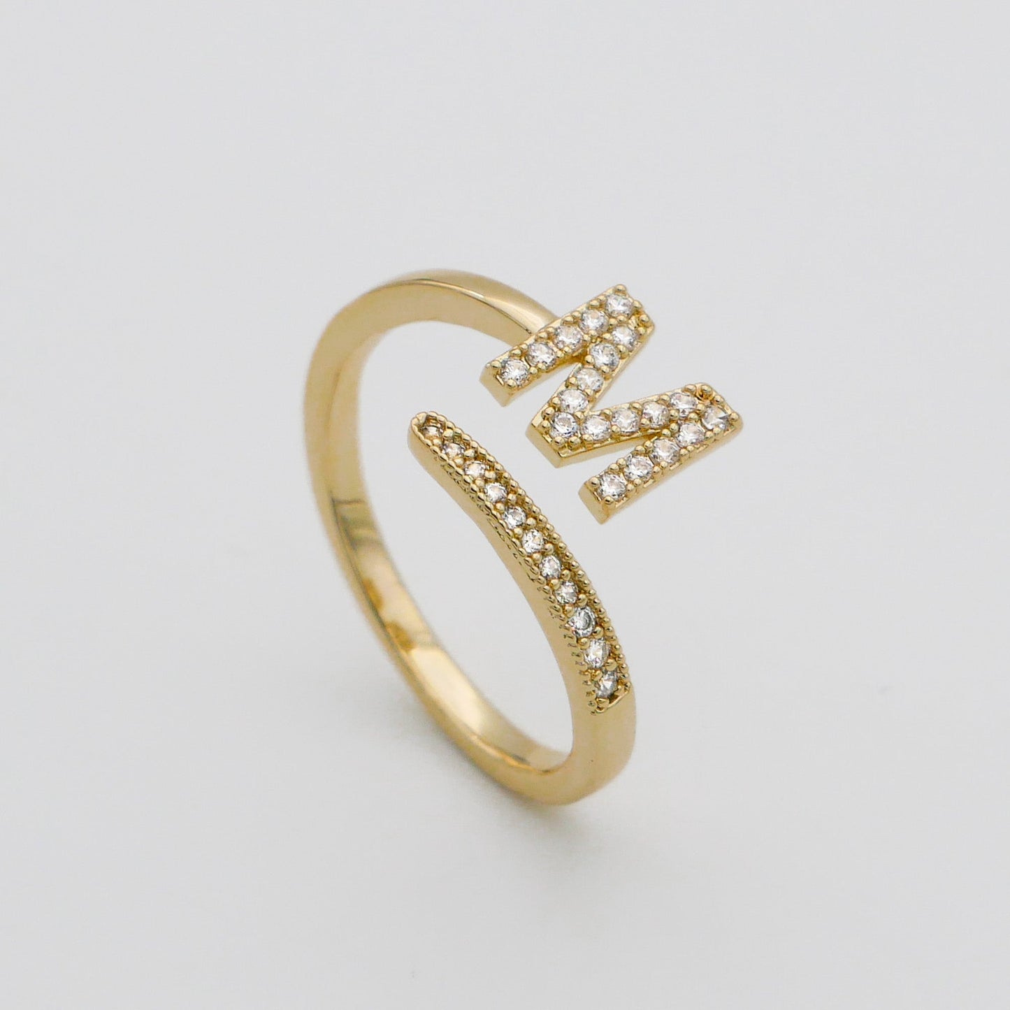 Pave Initial Ring - Image 19 - ISMI JEWELS