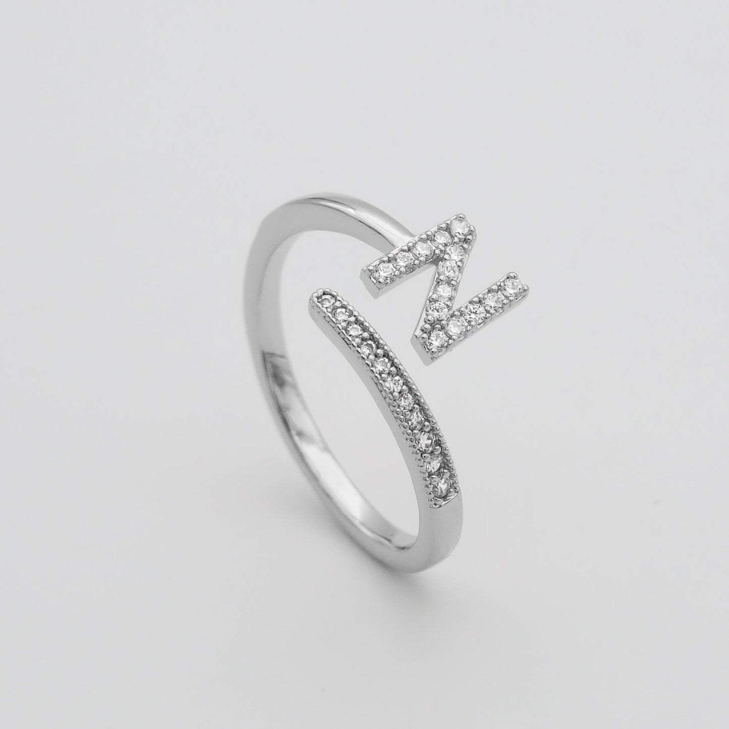 Pave Initial Ring - Image 45 - ISMI JEWELS
