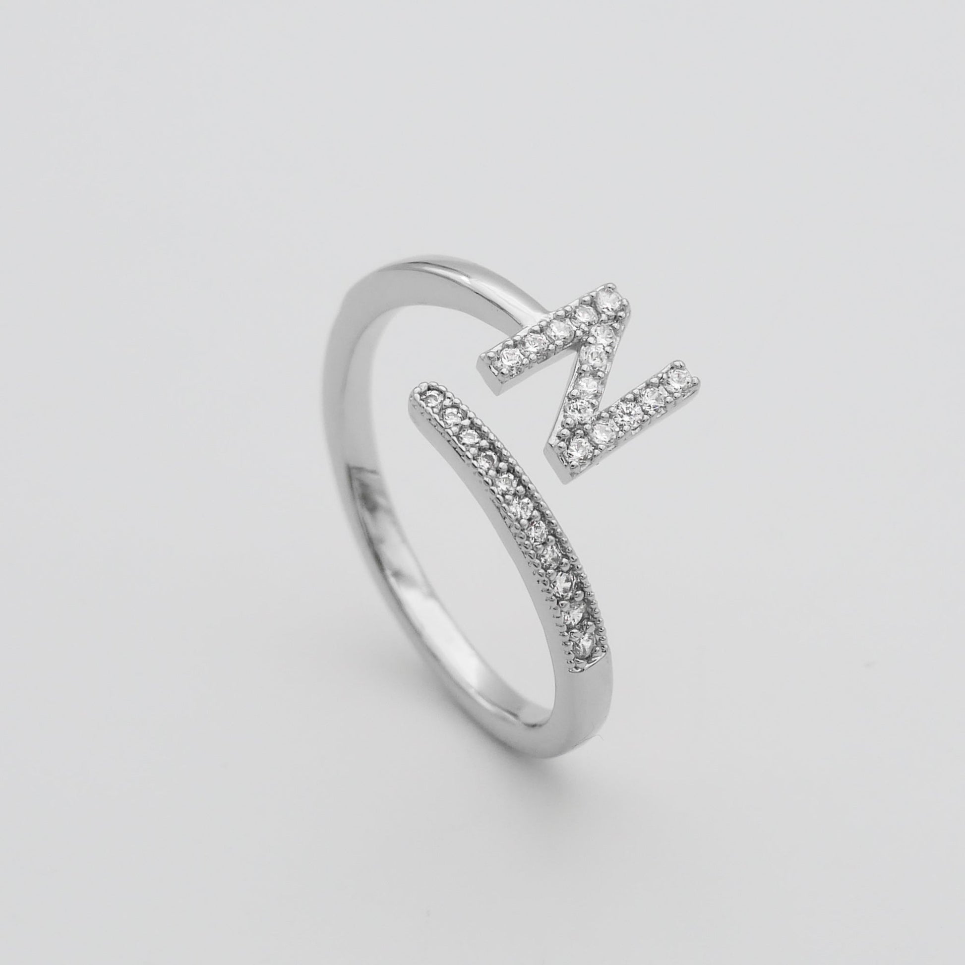 Pave Initial Ring - Image 45 - ISMI JEWELS
