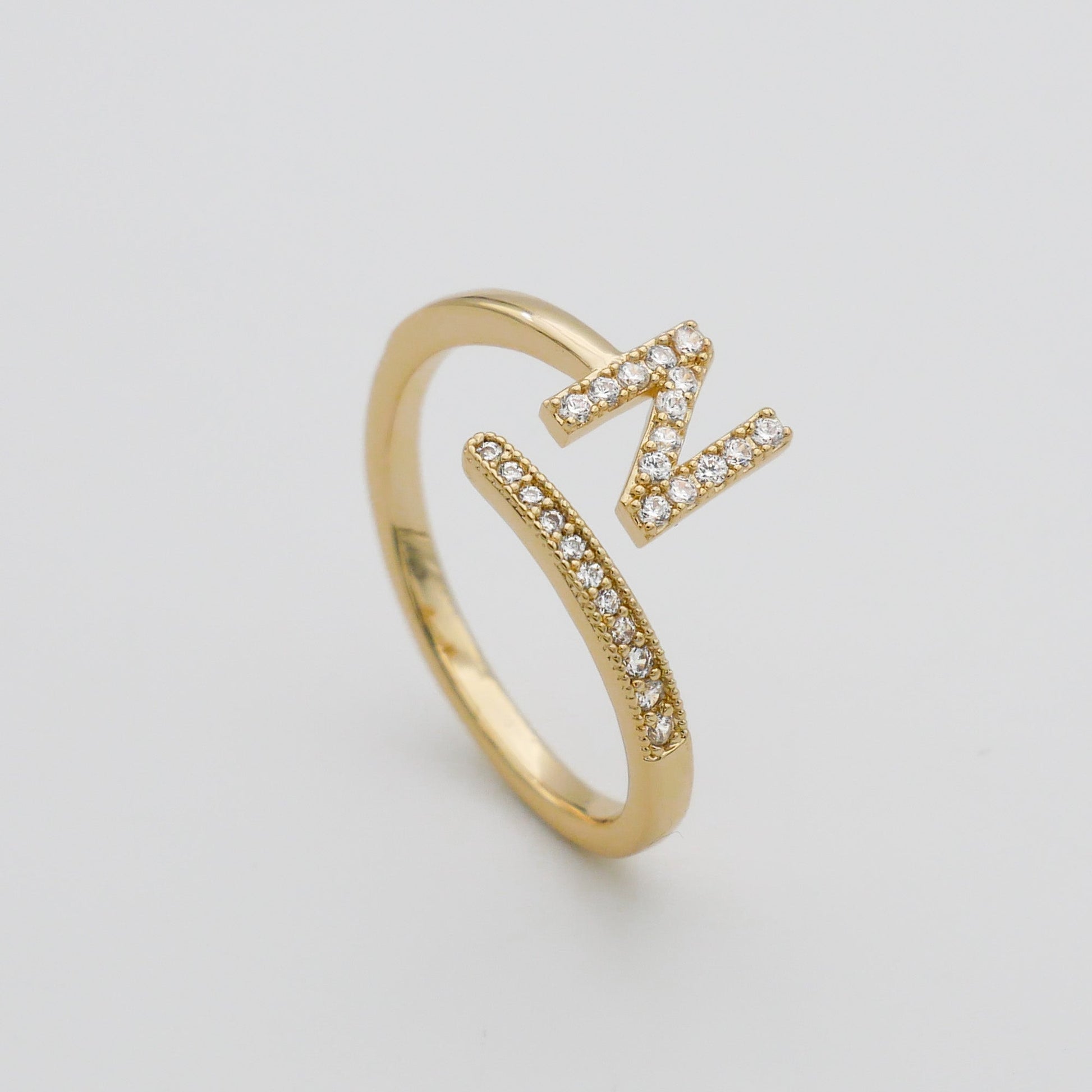 Pave Initial Ring - Image 20 - ISMI JEWELS