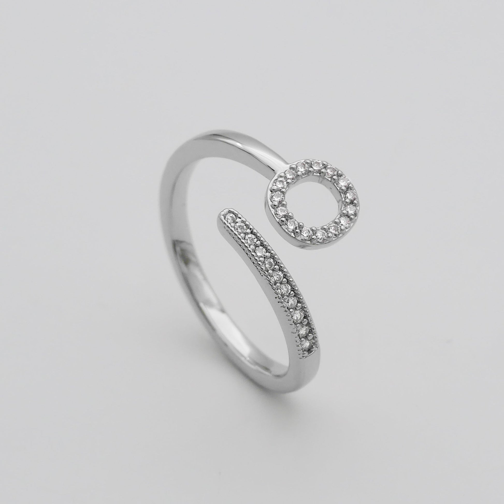 Pave Initial Ring - Image 46 - ISMI JEWELS