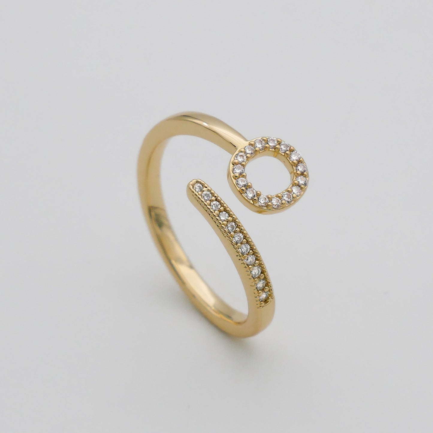 Pave Initial Ring - Image 21 - ISMI JEWELS