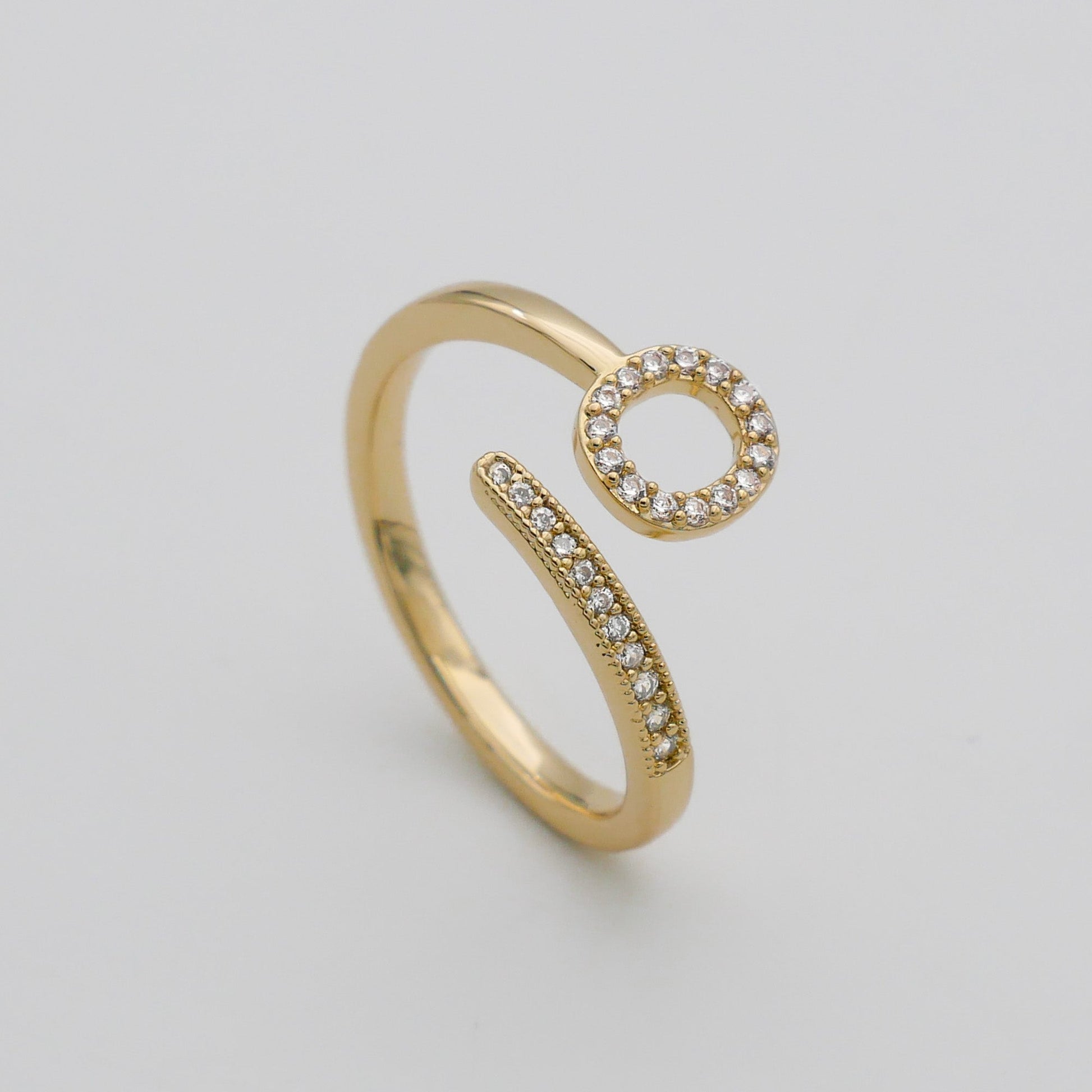 Pave Initial Ring - Image 21 - ISMI JEWELS