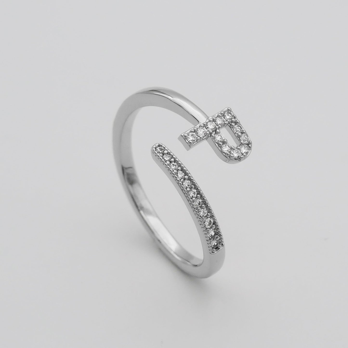 Pave Initial Ring - Image 47 - ISMI JEWELS