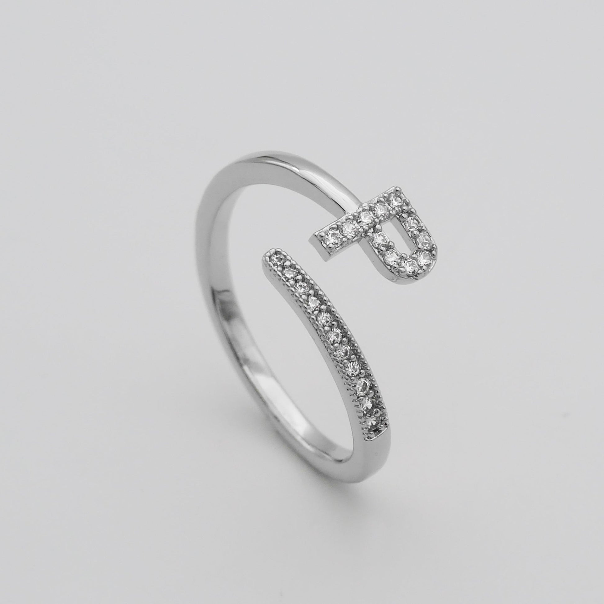 Pave Initial Ring - Image 47 - ISMI JEWELS