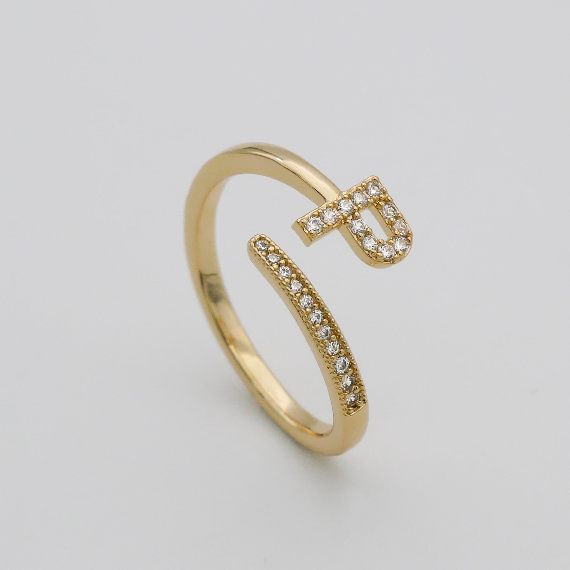 Pave Initial Ring - Image 22 - ISMI JEWELS