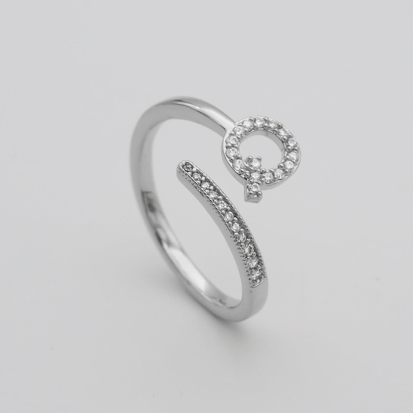 Pave Initial Ring - Image 48 - ISMI JEWELS