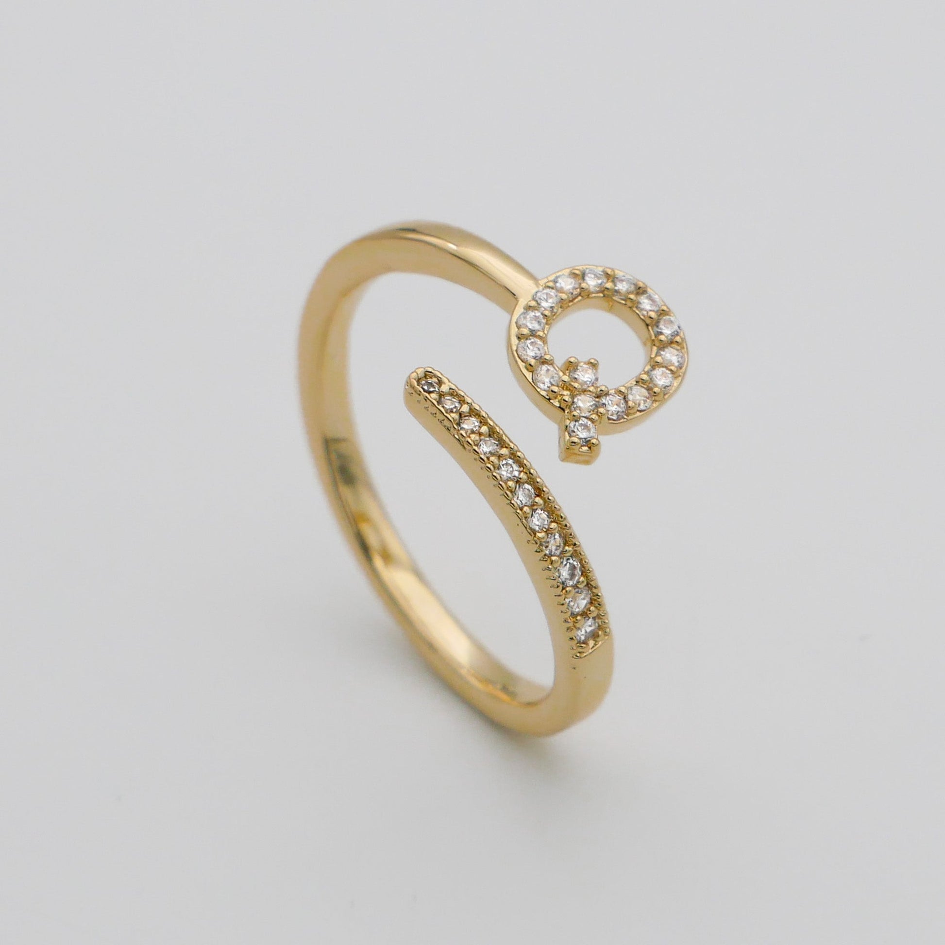 Pave Initial Ring - Image 23 - ISMI JEWELS