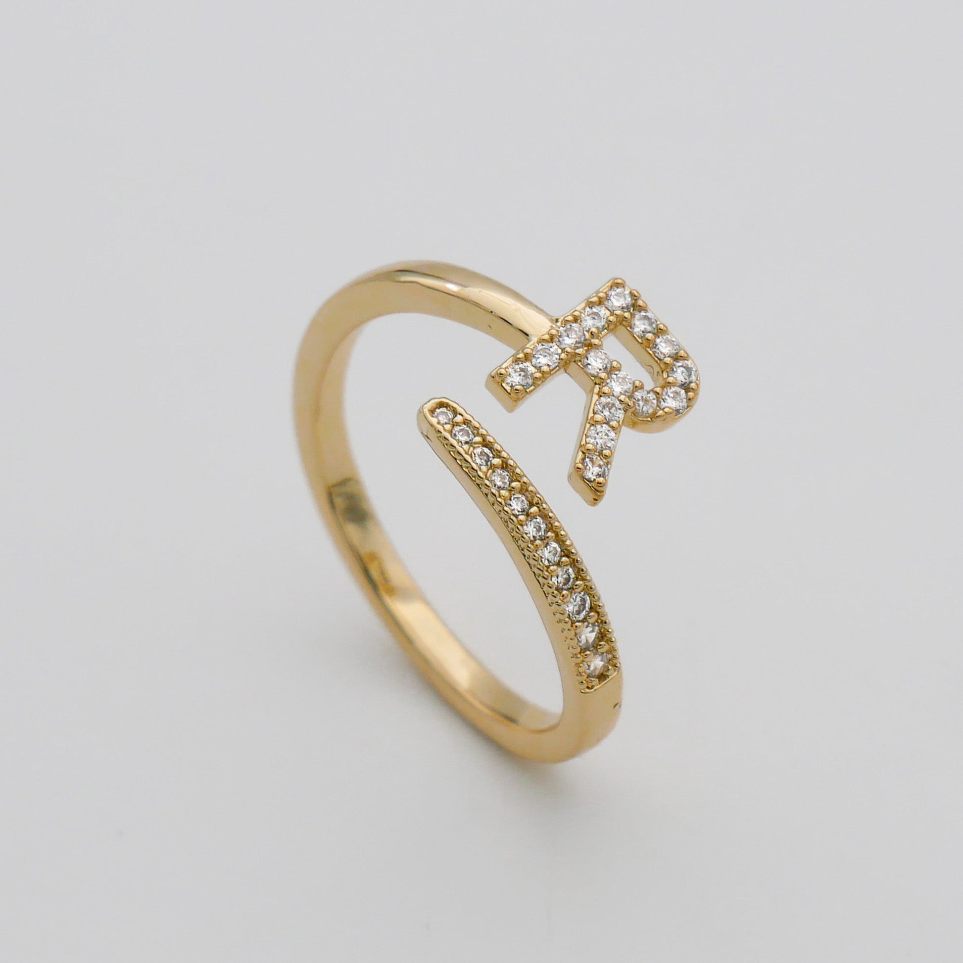 Pave Initial Ring - Image 24 - ISMI JEWELS