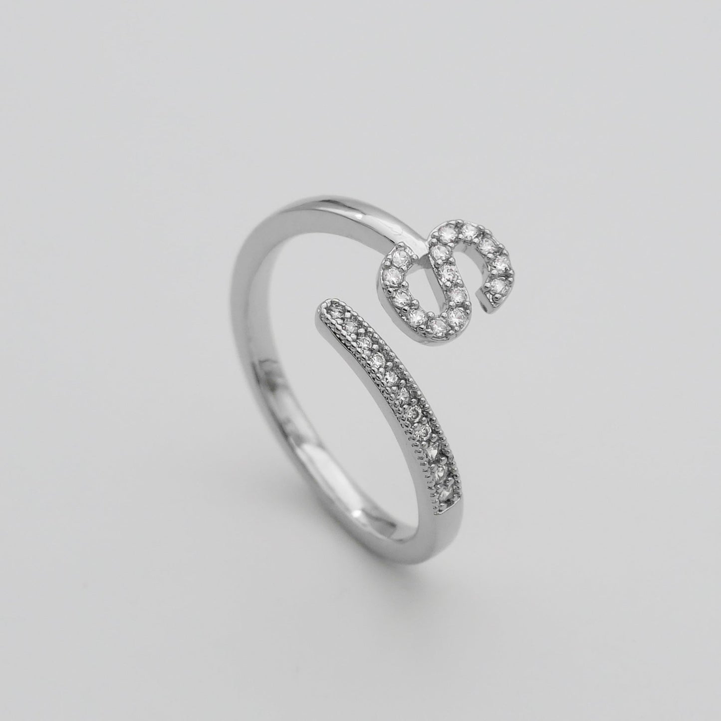 Pave Initial Ring - Image 50 - ISMI JEWELS