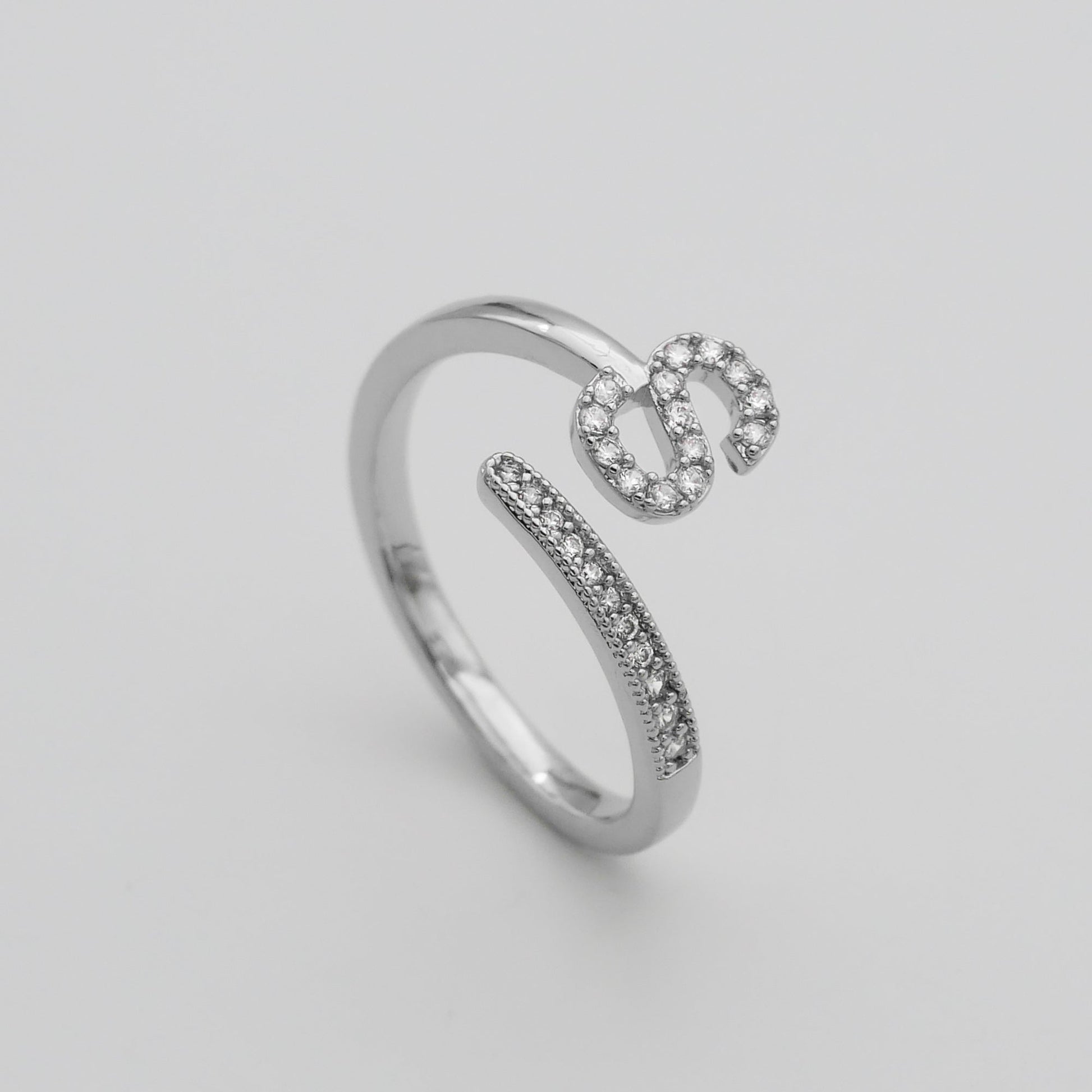 Pave Initial Ring - Image 50 - ISMI JEWELS
