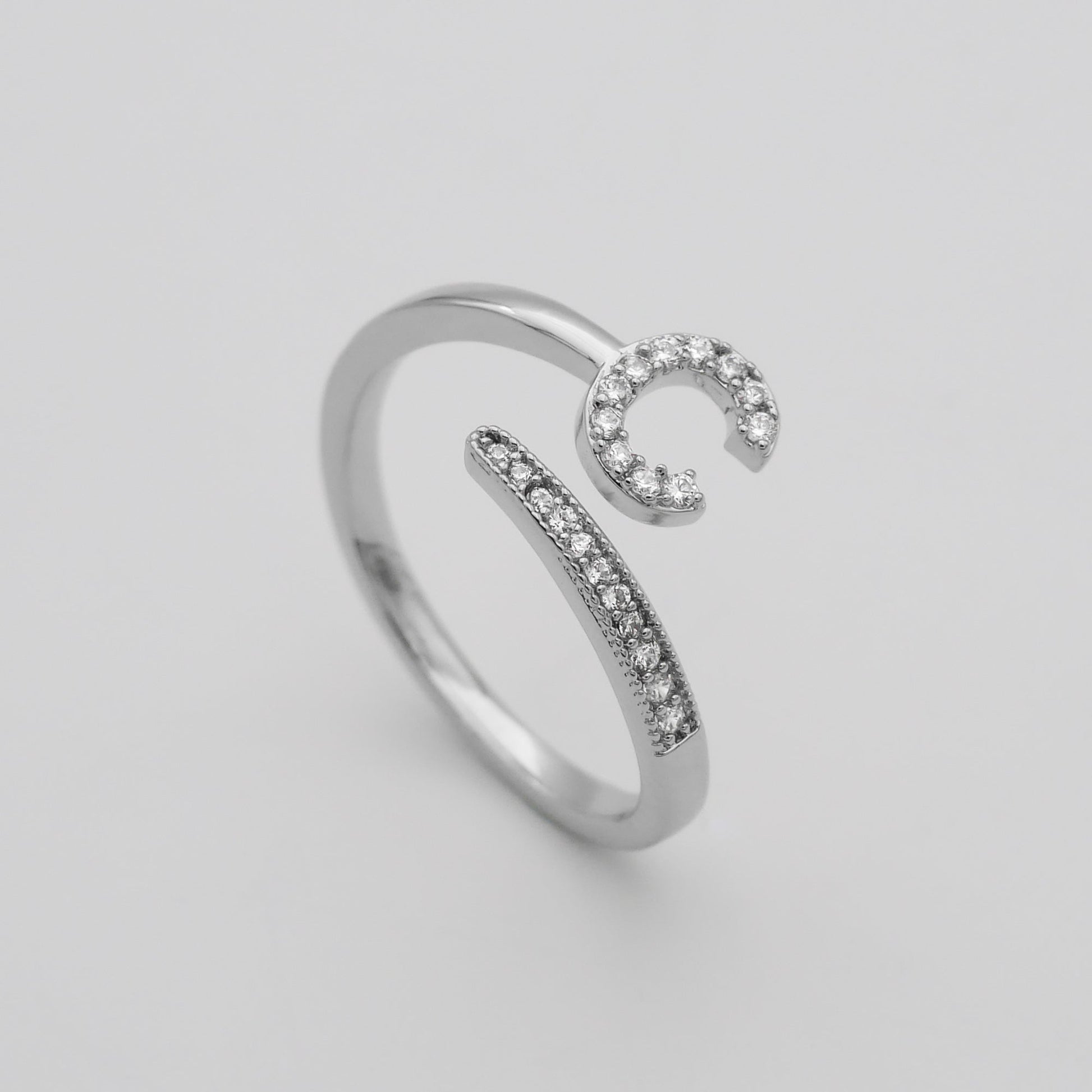 Pave Initial Ring - Image 34 - ISMI JEWELS