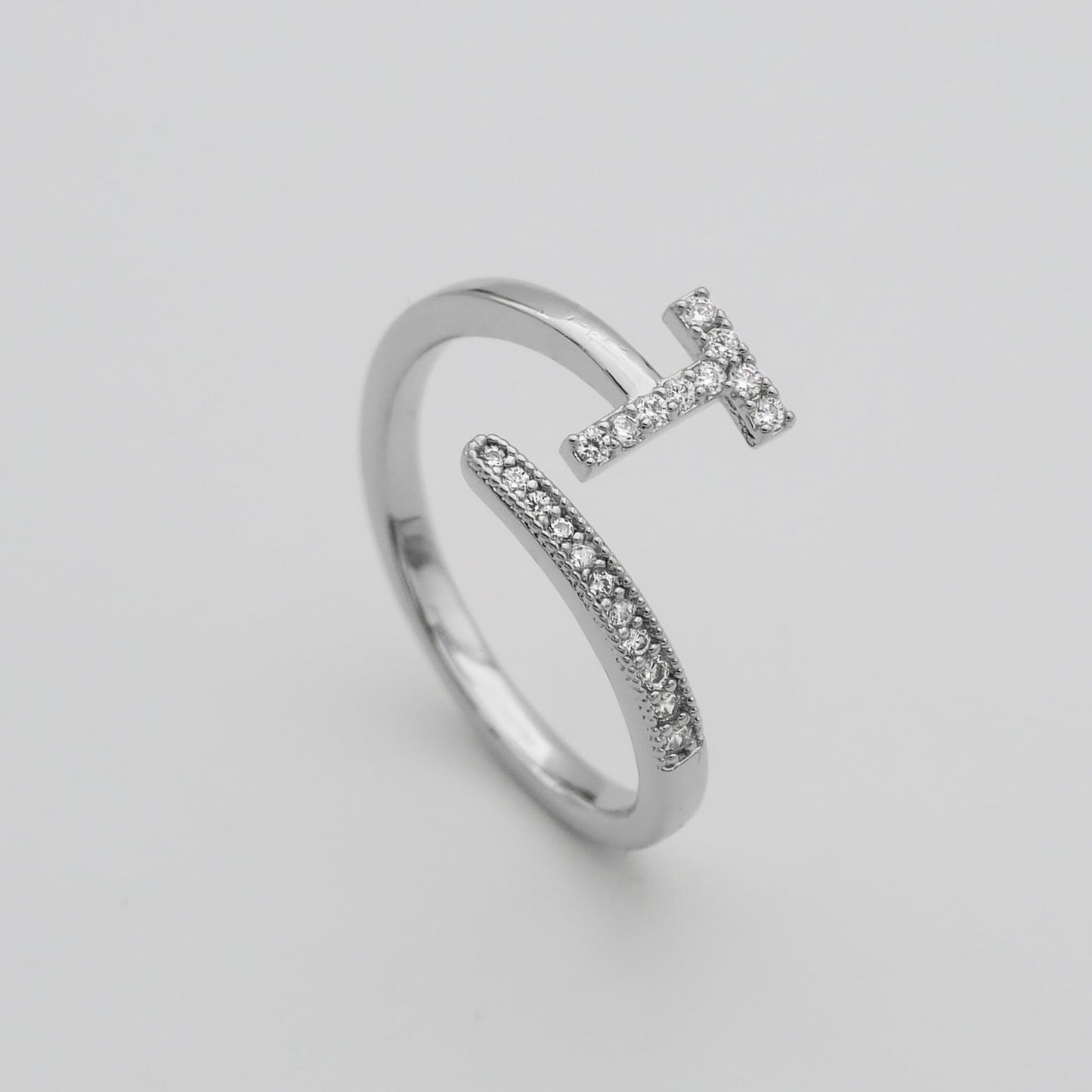 Pave Initial Ring - Image 51 - ISMI JEWELS