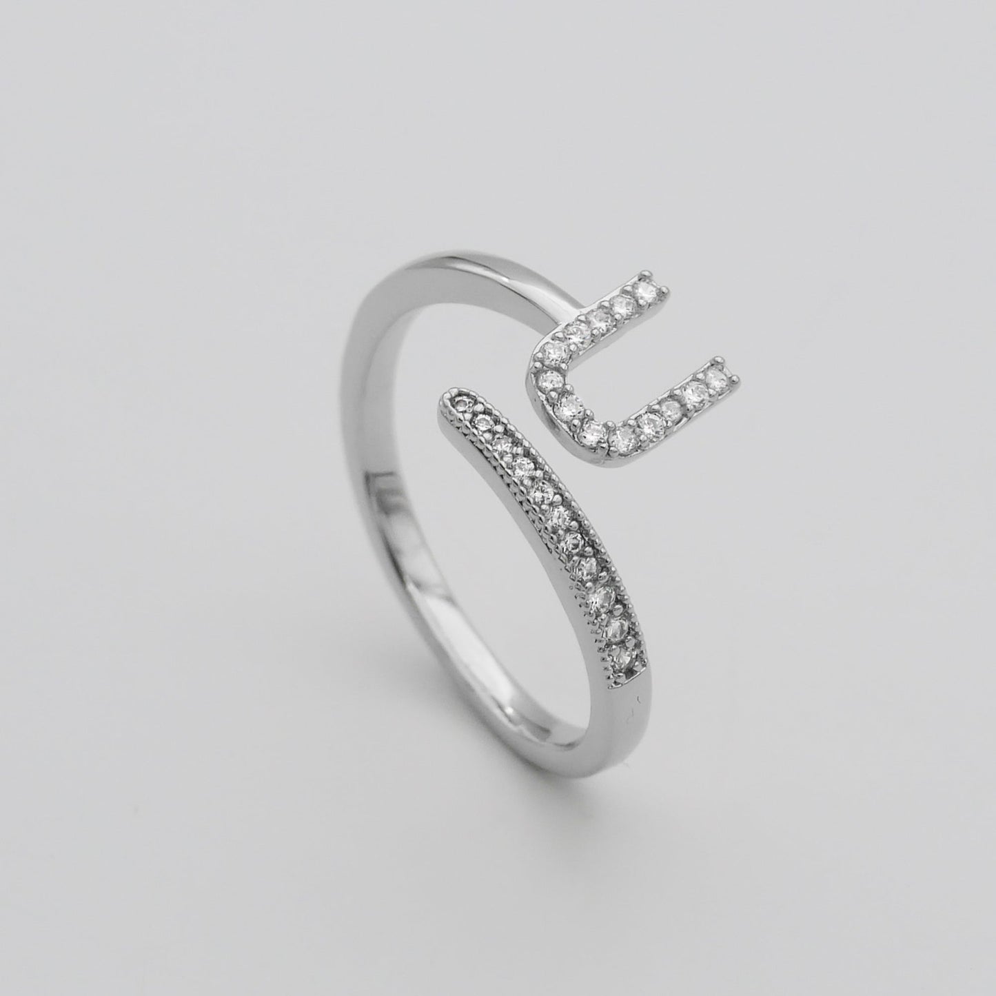 Pave Initial Ring - Image 52 - ISMI JEWELS