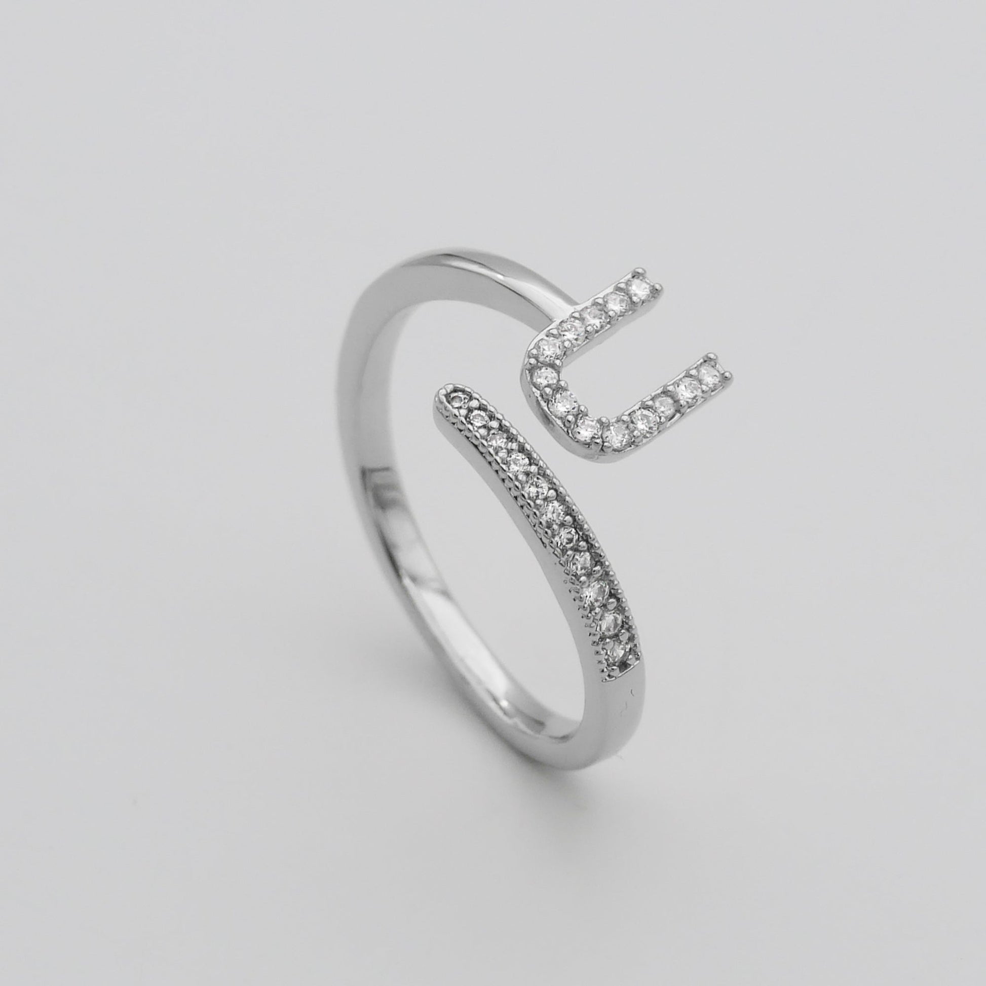 Pave Initial Ring - Image 52 - ISMI JEWELS