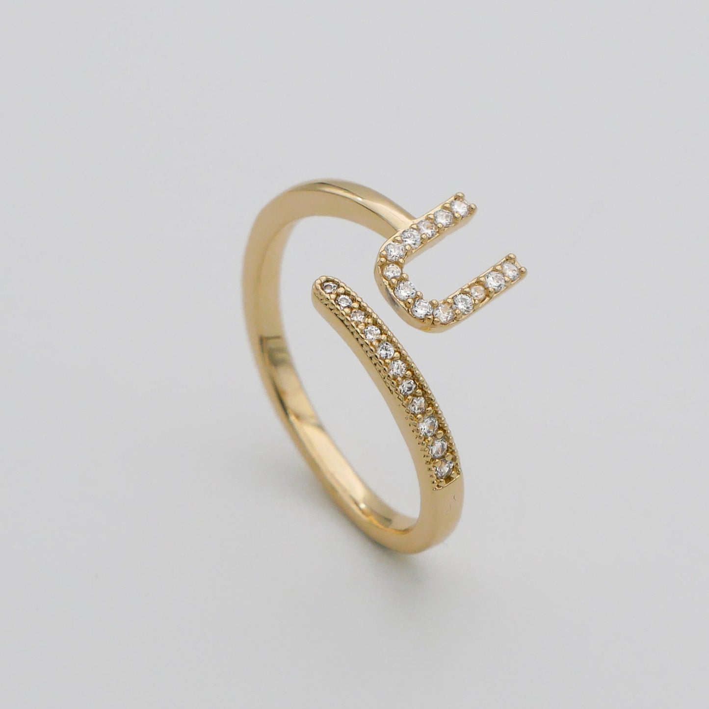 Pave Initial Ring - Image 27 - ISMI JEWELS