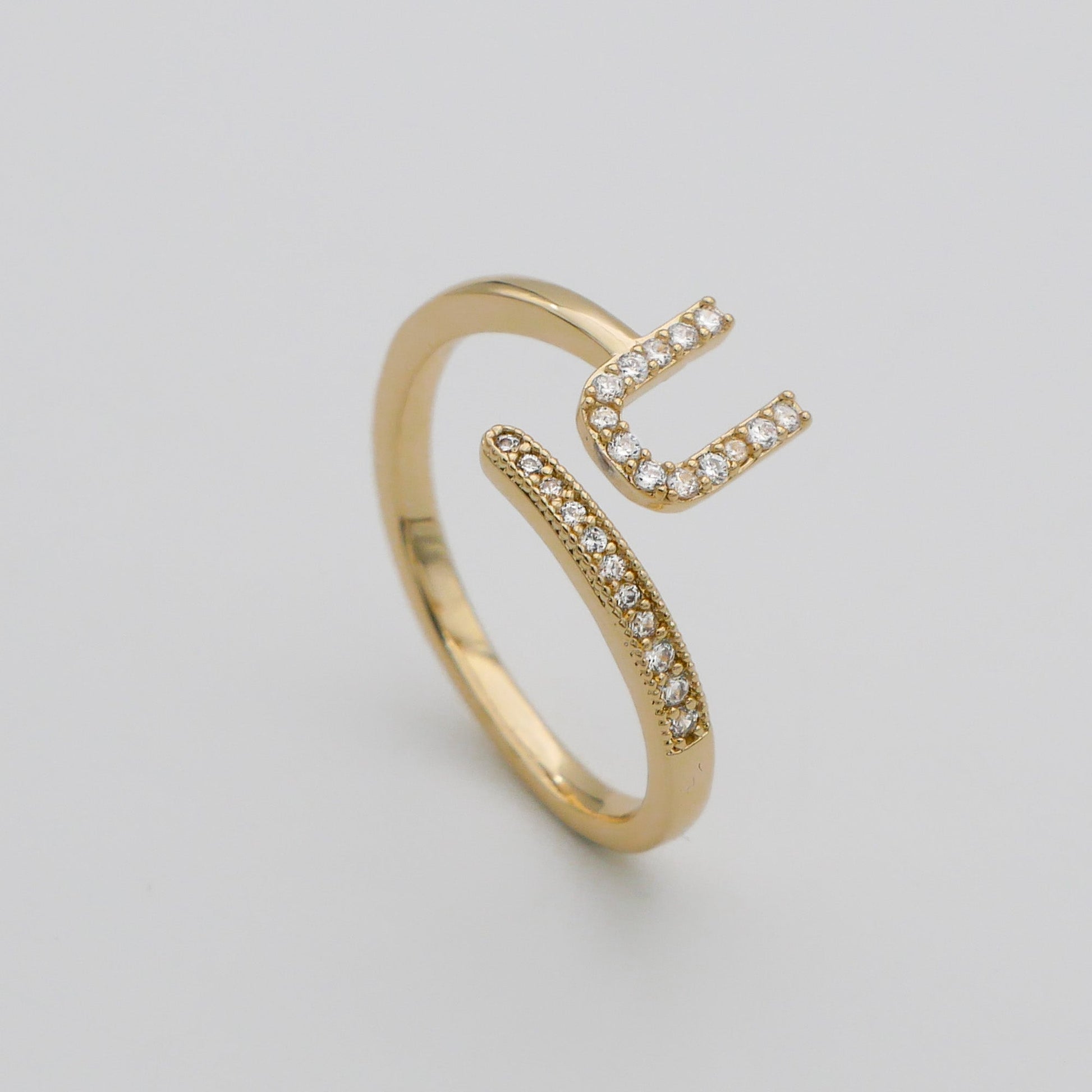 Pave Initial Ring - Image 27 - ISMI JEWELS
