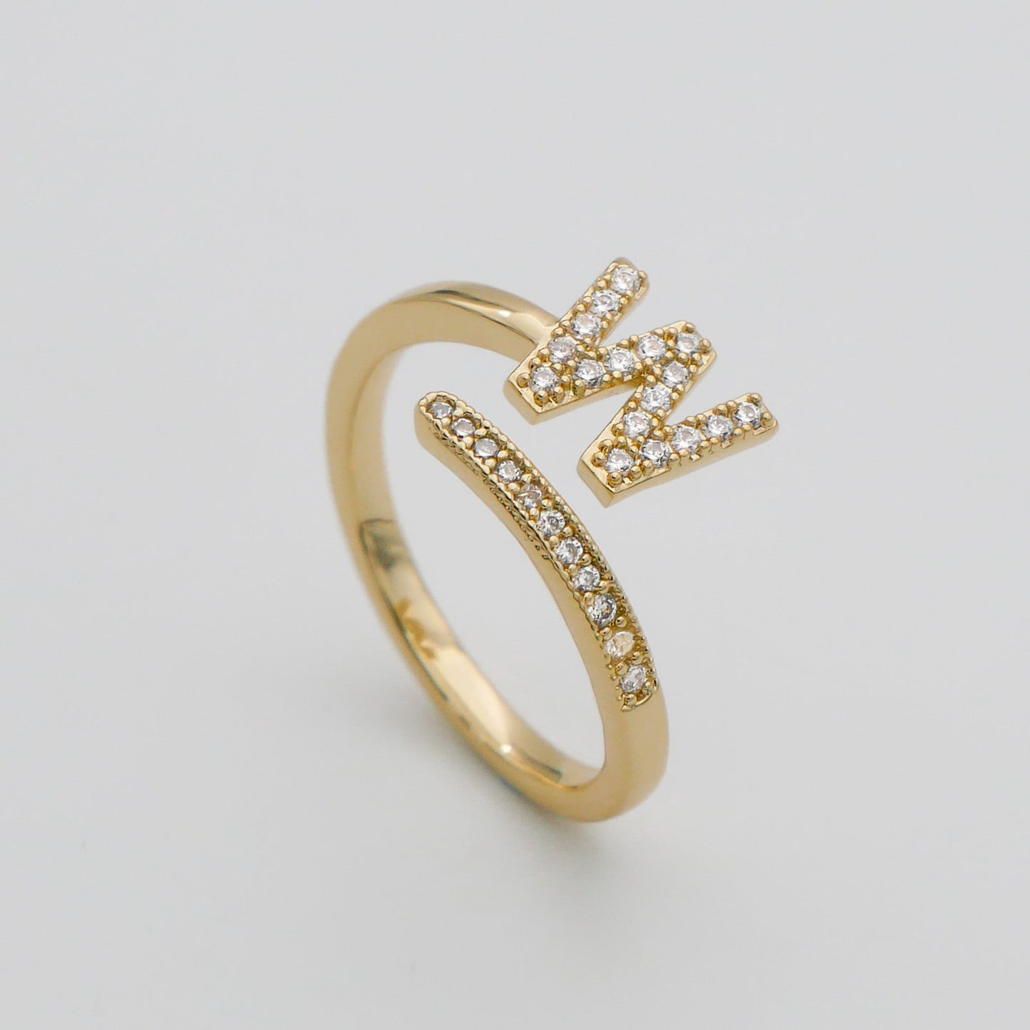 Pave Initial Ring - Image 29 - ISMI JEWELS