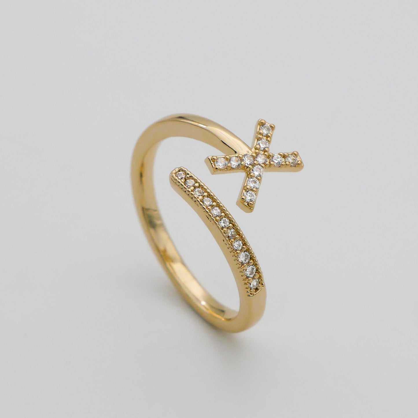 Pave Initial Ring - Image 30 - ISMI JEWELS