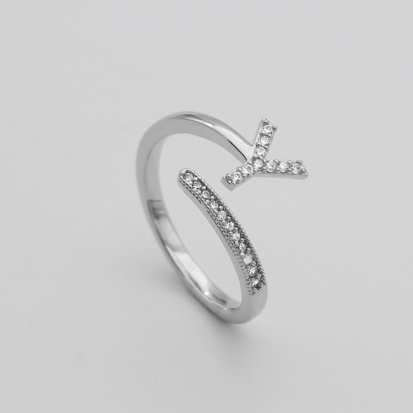 Pave Initial Ring - Image 56 - ISMI JEWELS