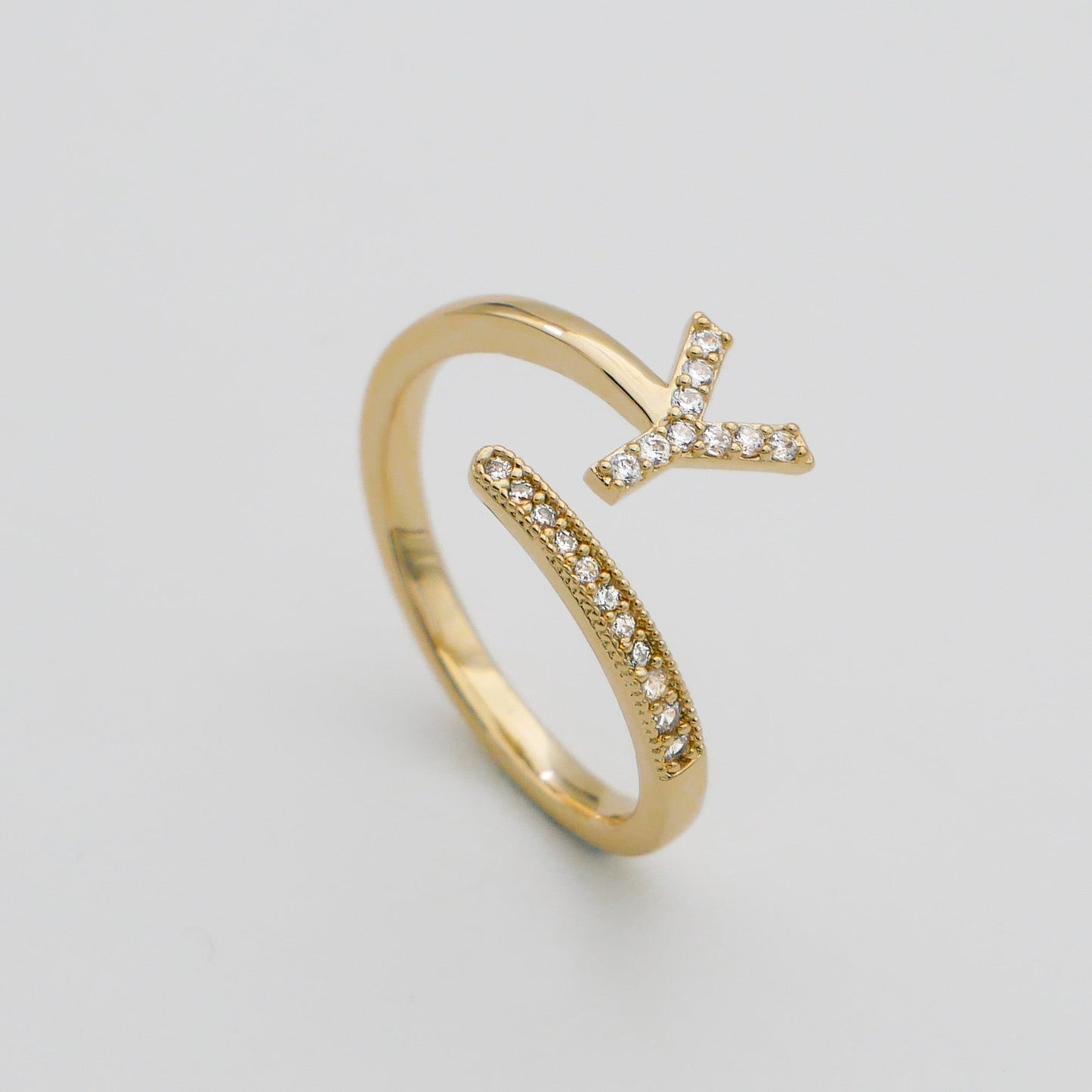 Pave Initial Ring - Image 31 - ISMI JEWELS