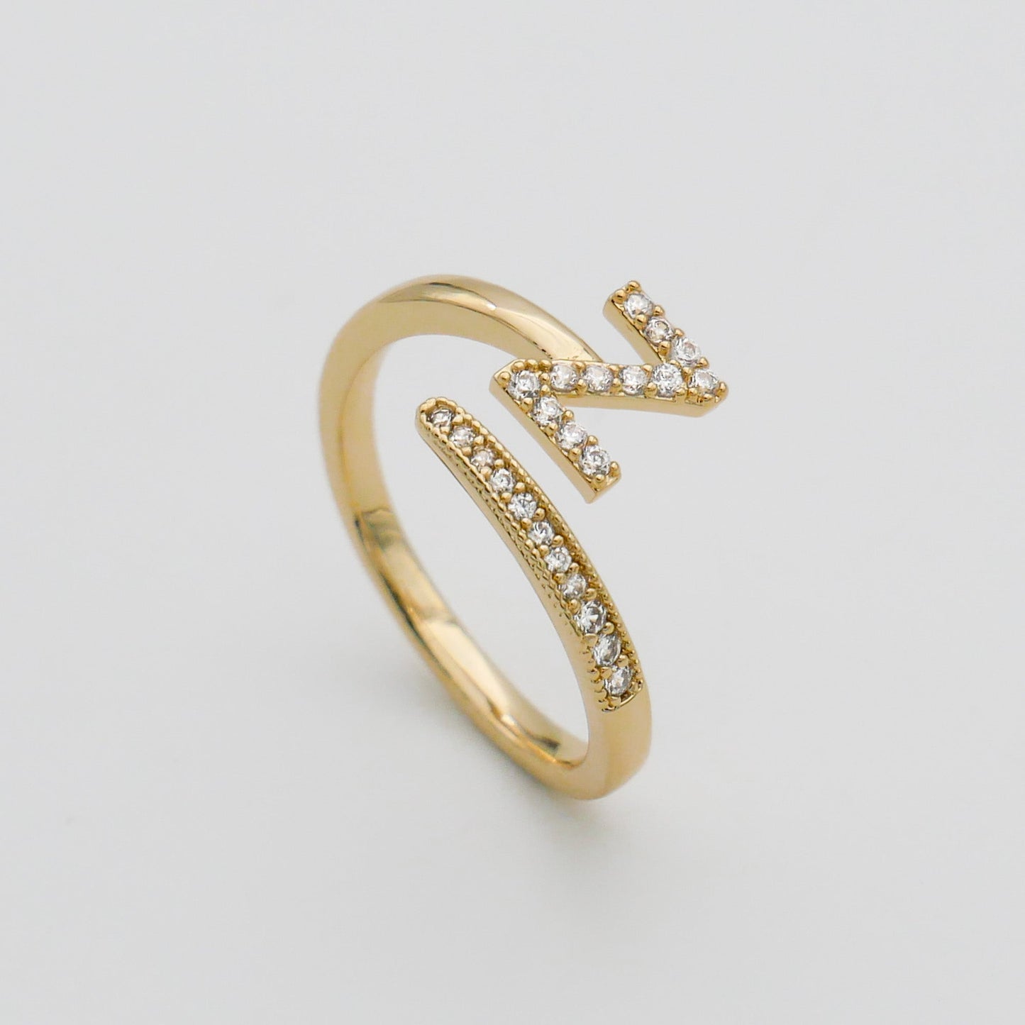 Pave Initial Ring - Image 32 - ISMI JEWELS
