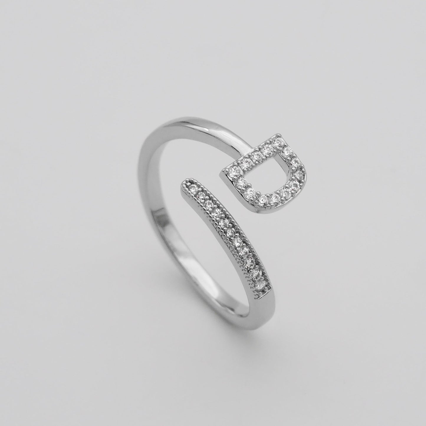 Pave Initial Ring - Image 35 - ISMI JEWELS