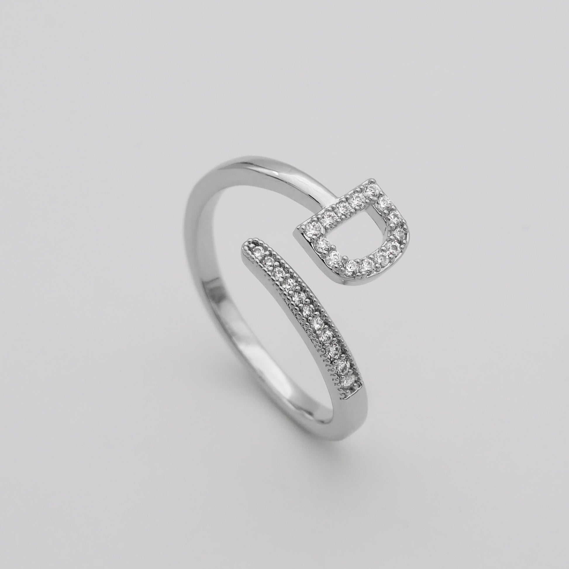 Pave Initial Ring - Image 35 - ISMI JEWELS