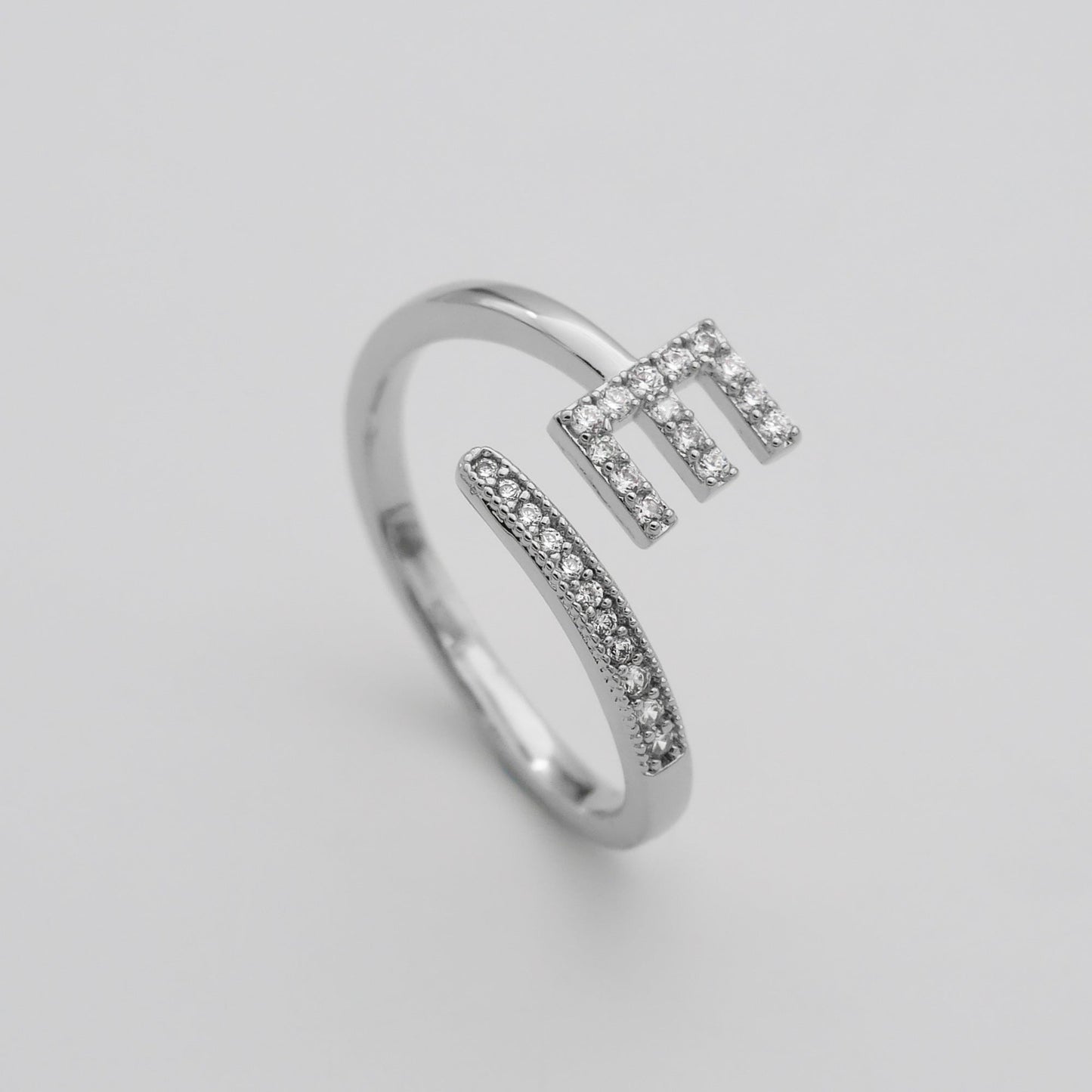 Pave Initial Ring - Image 36 - ISMI JEWELS