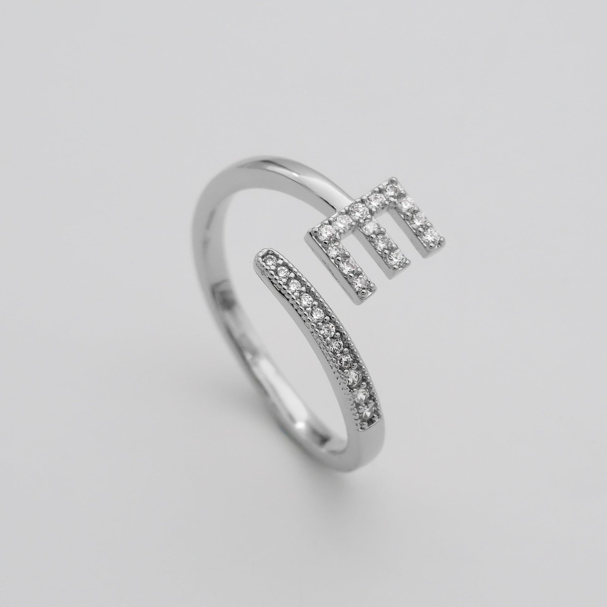 Pave Initial Ring - Image 36 - ISMI JEWELS