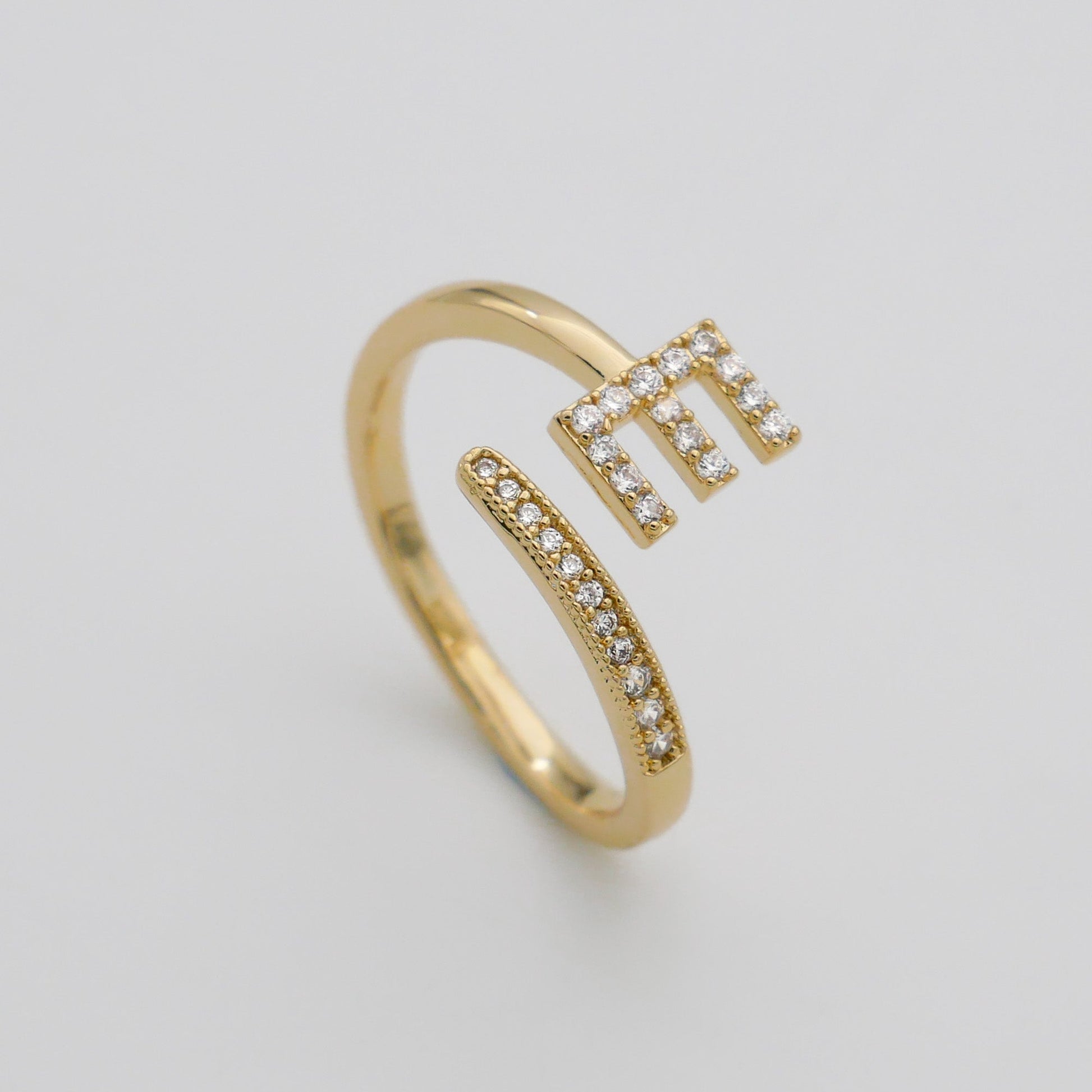 Pave Initial Ring - Image 11 - ISMI JEWELS