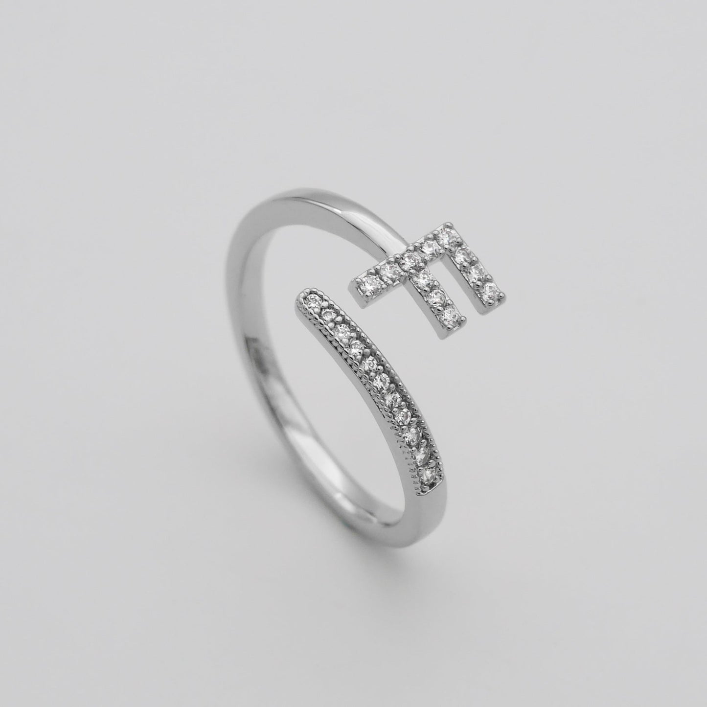 Pave Initial Ring - Image 37 - ISMI JEWELS