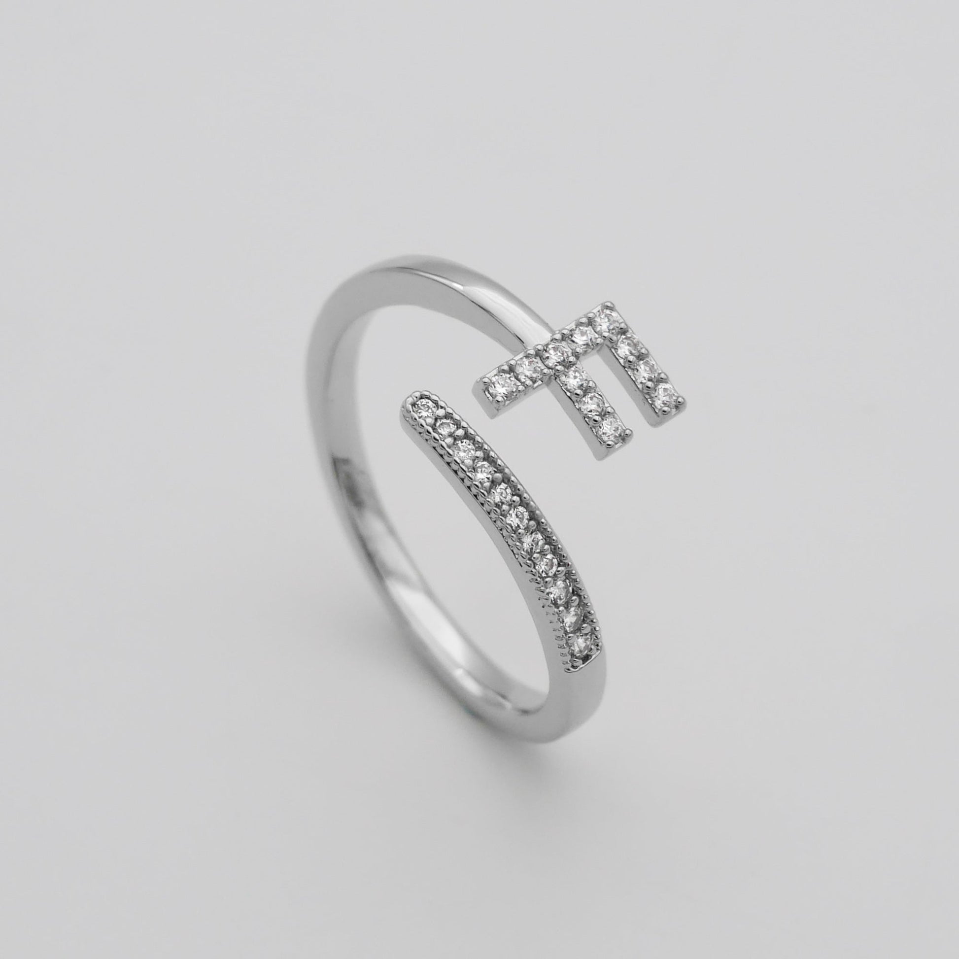 Pave Initial Ring - Image 37 - ISMI JEWELS