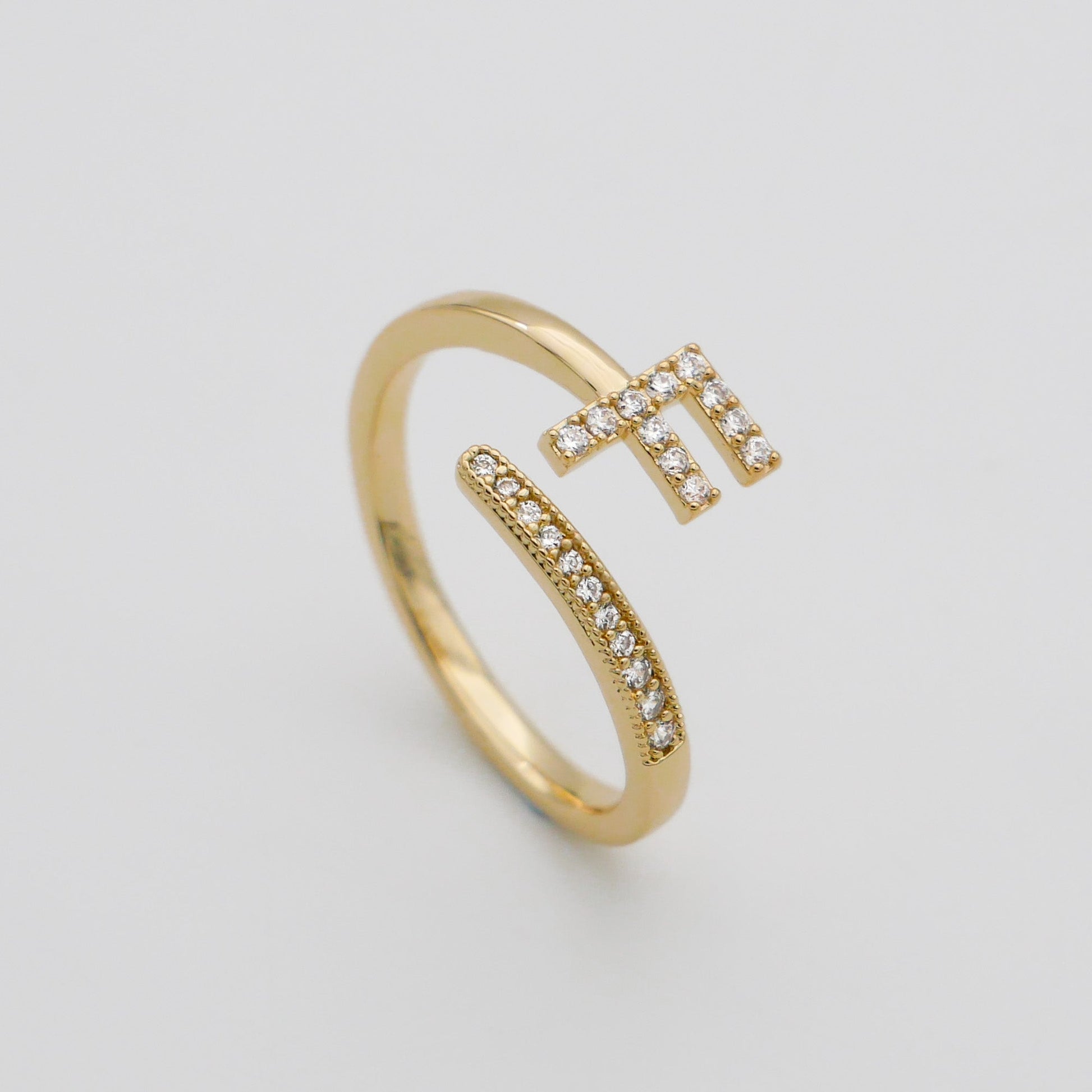 Pave Initial Ring - Image 12 - ISMI JEWELS